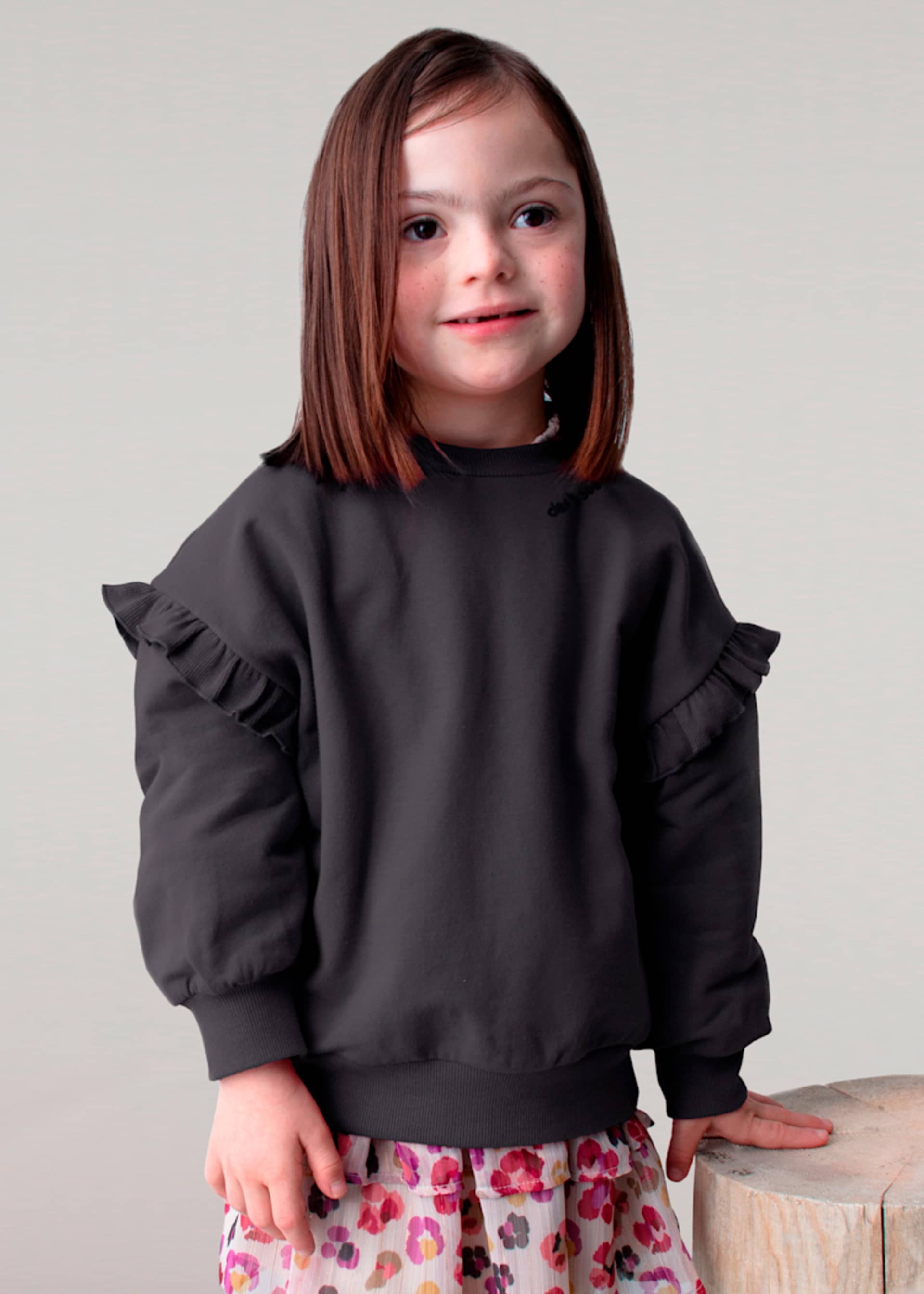 Sudadera holán mangas niña