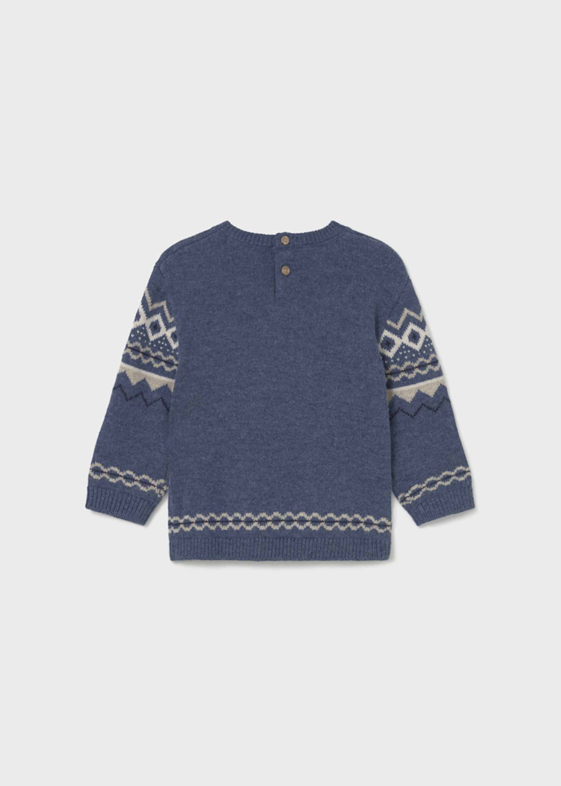 Pull motif jacquard bébé