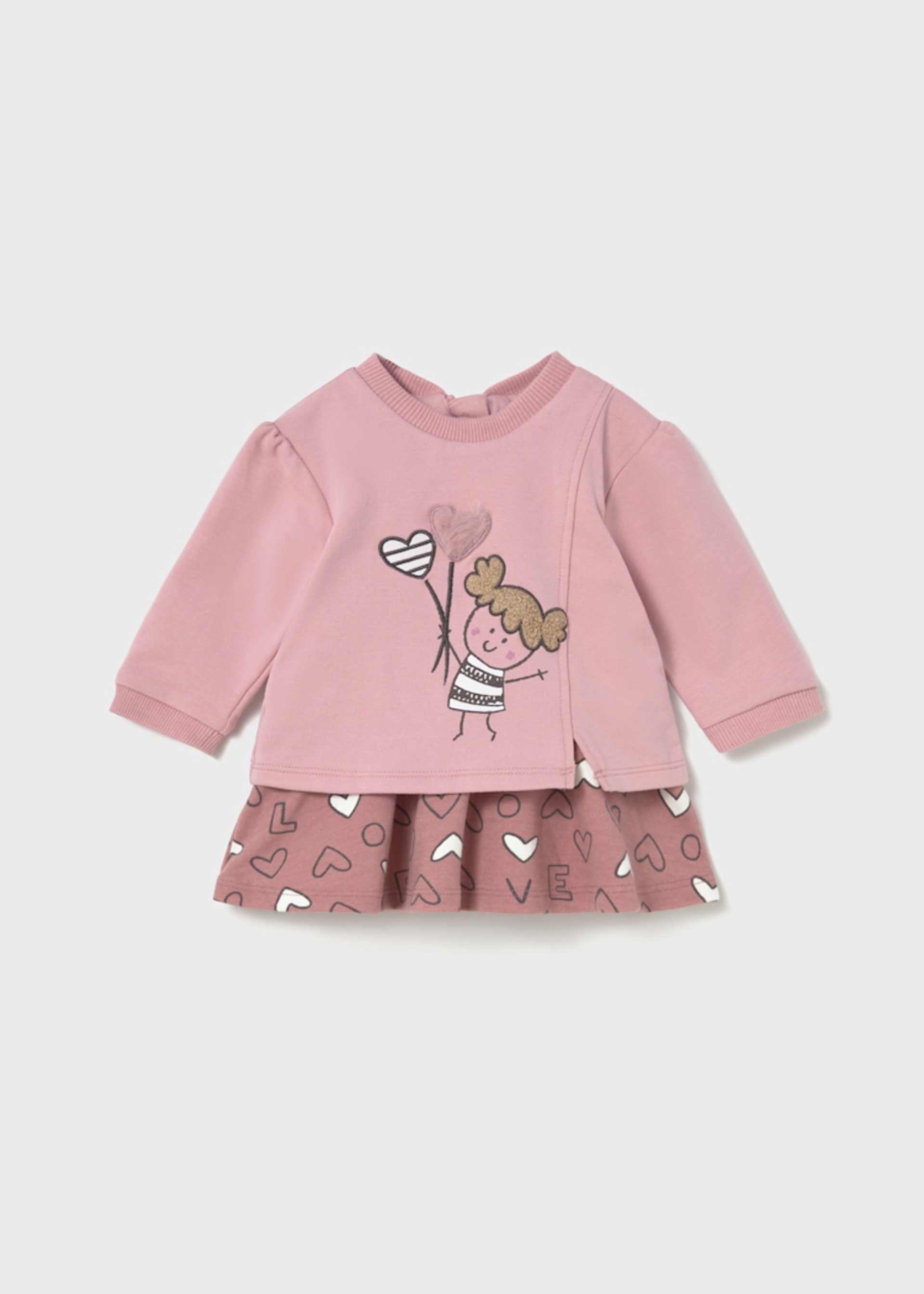 Vestido combinado muñeca recién nacida