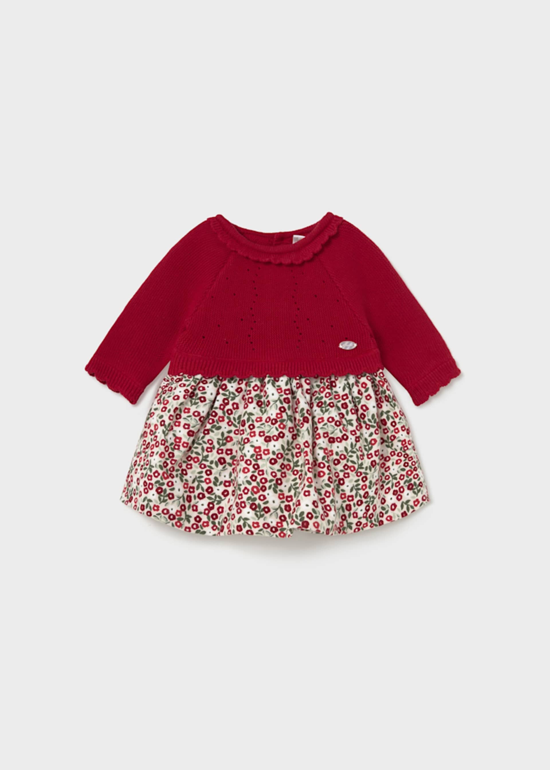 Vestido tricot y plana recién nacida