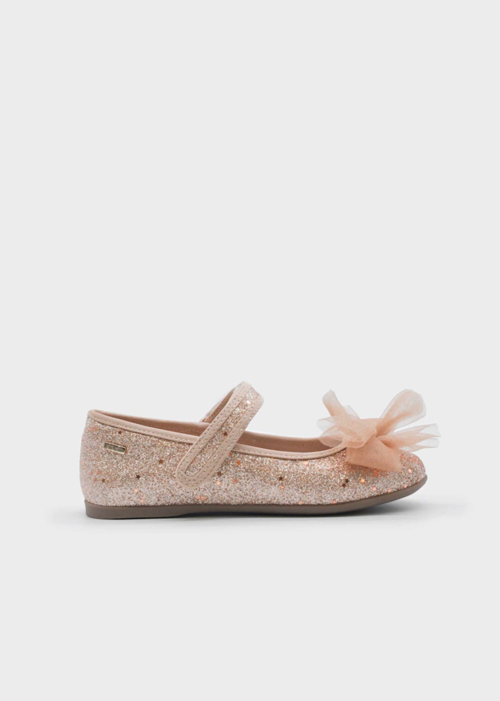 Girl Bow Glitter Mary Janes