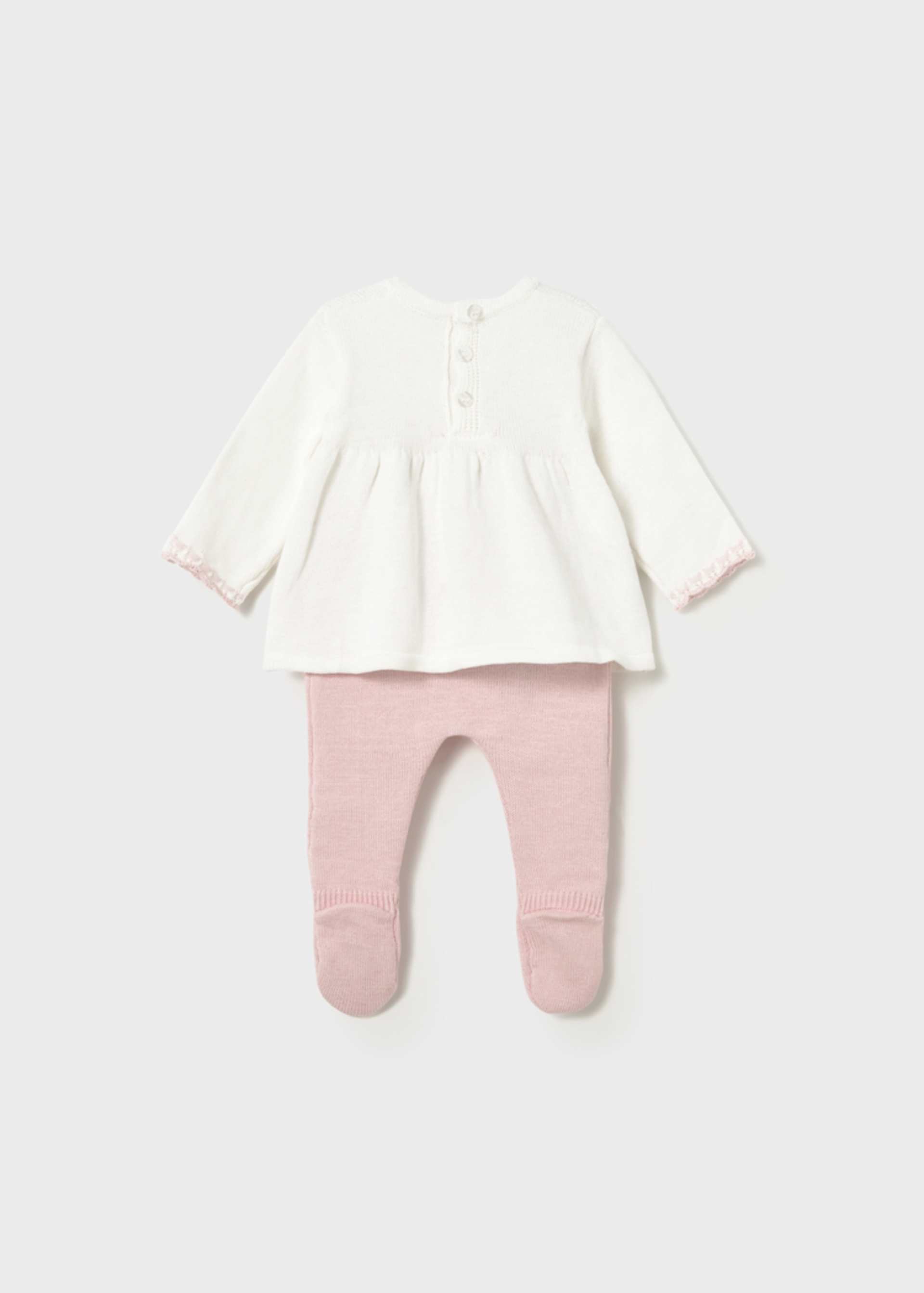 Newborn girl's leggings and jumper set