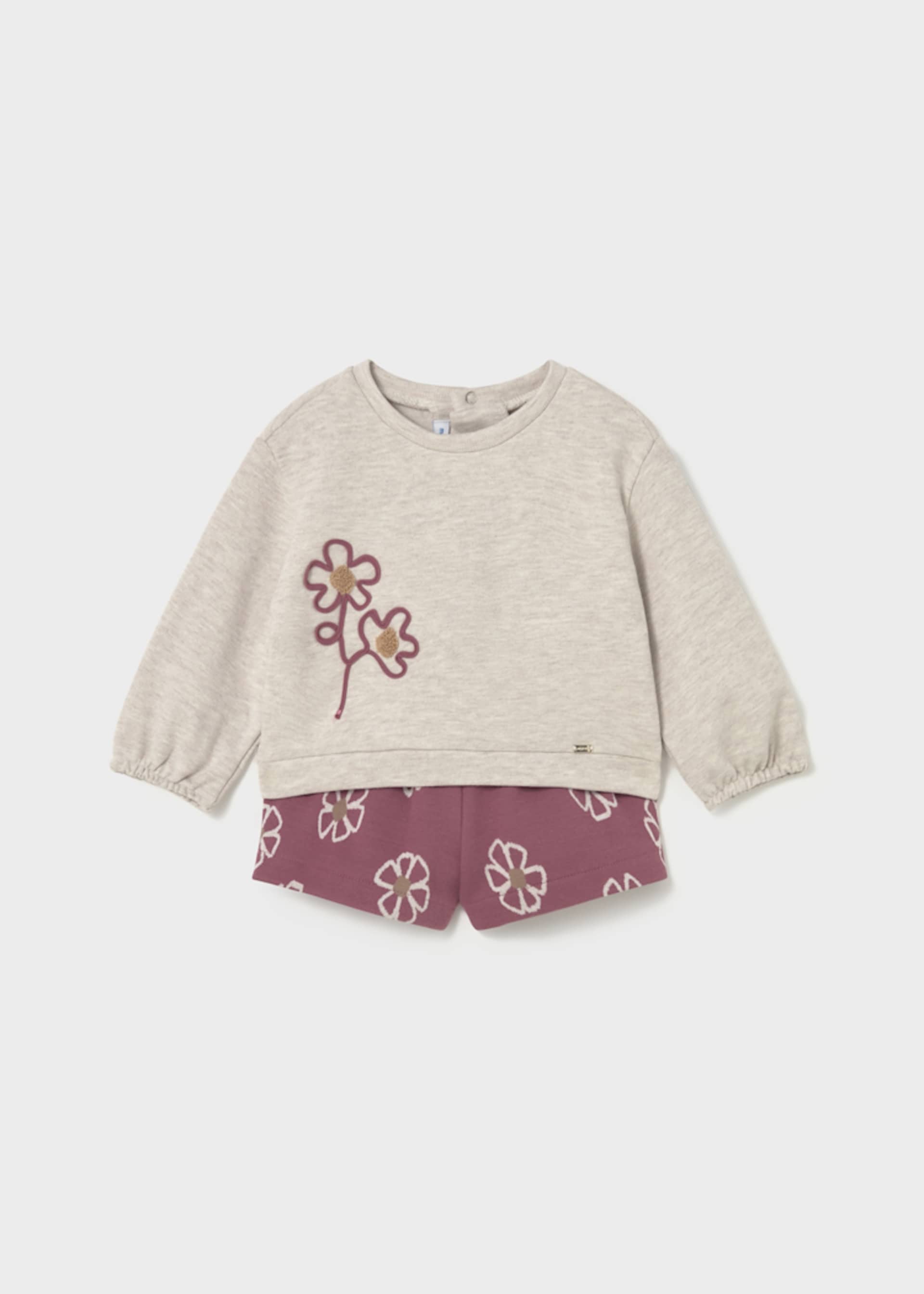 Baby flower shorts set