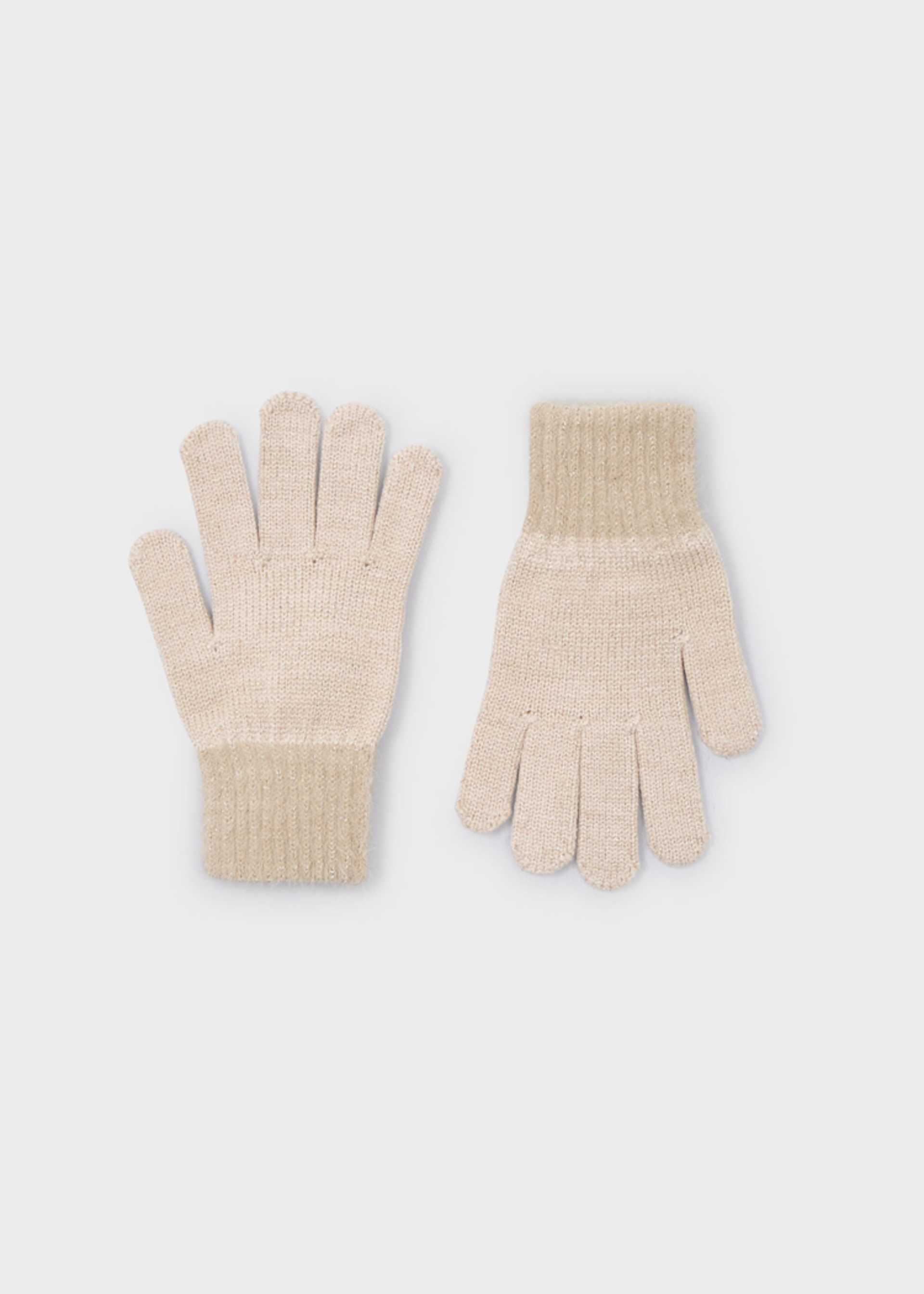 Girl Faux Fur Knit Gloves