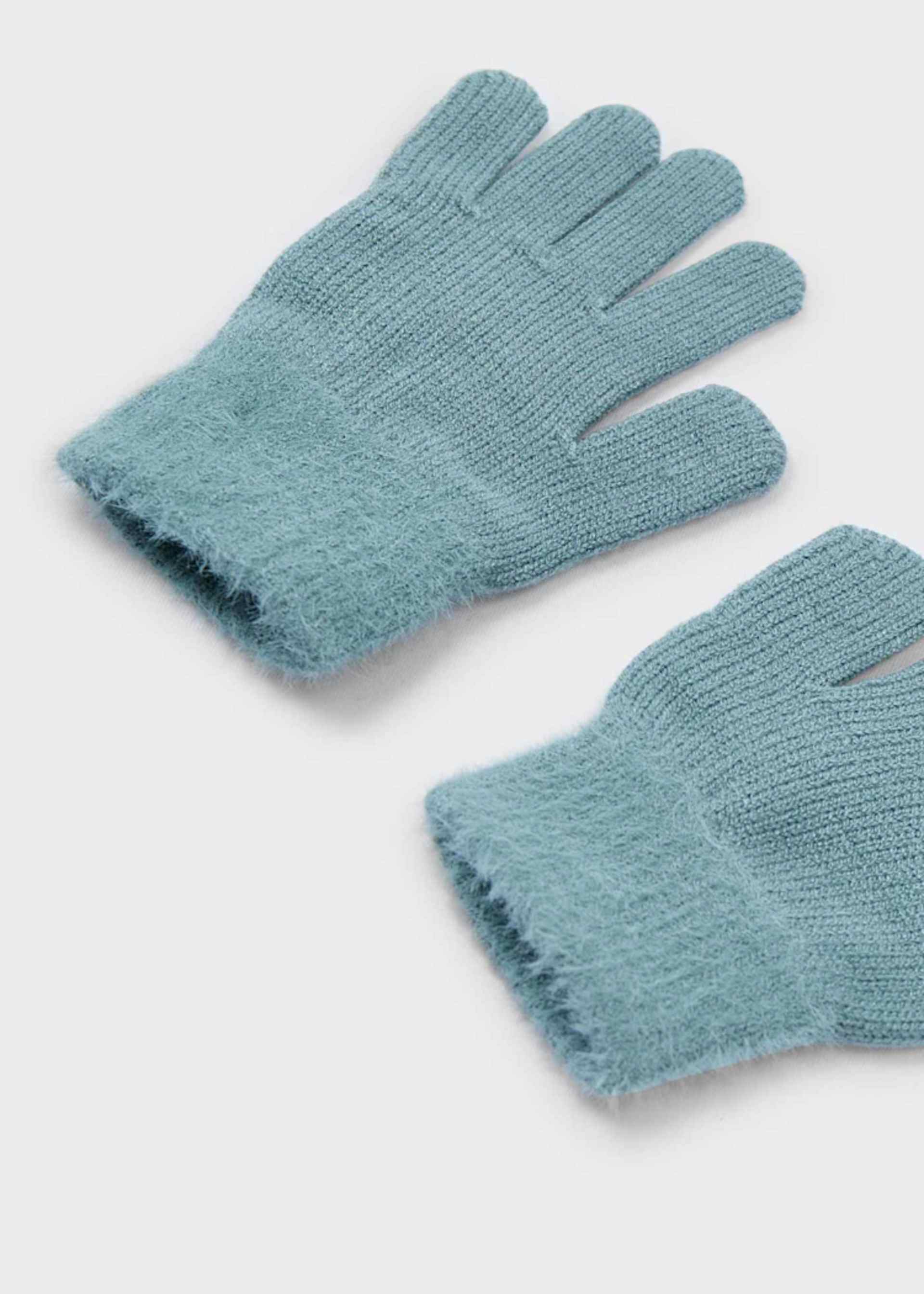 Girl Faux Fur Knit Gloves