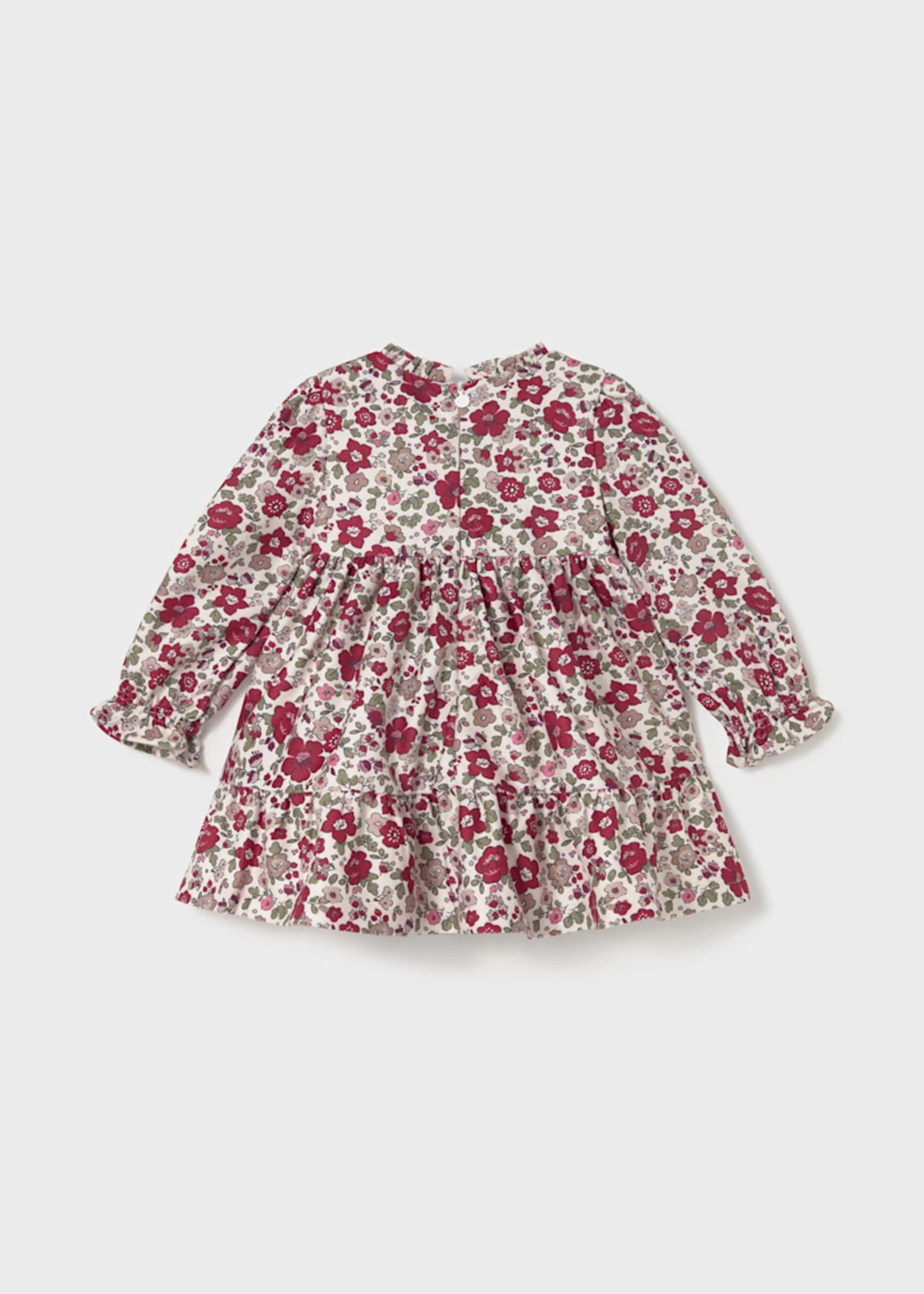 Robe en velours à volants bébé