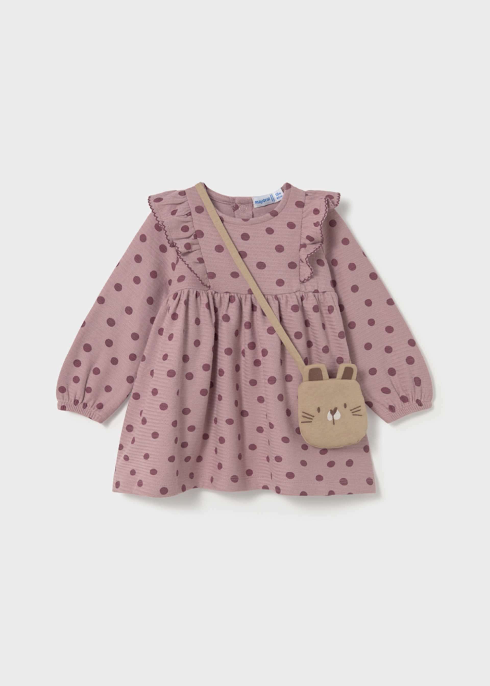 Kleid gemustert mit Tasche Baby