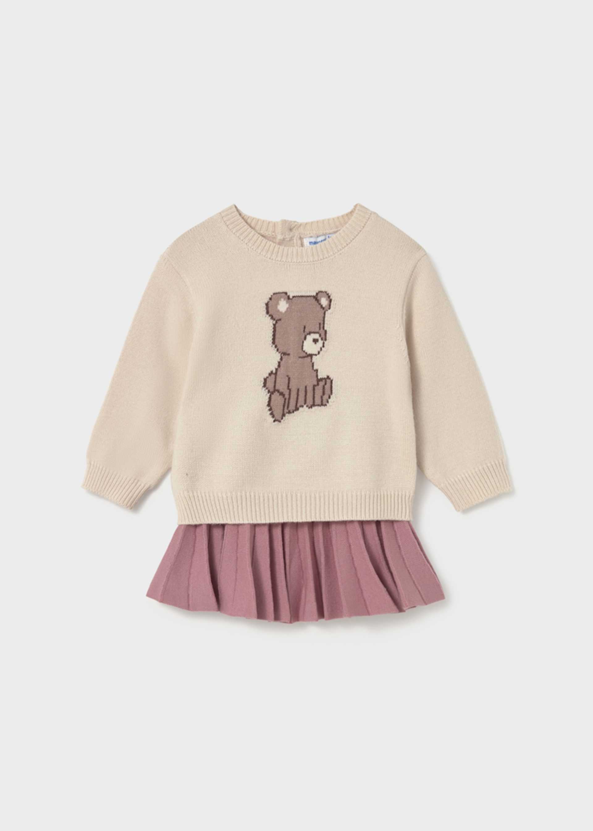 Baby Pleated Skirt and Sweater Set