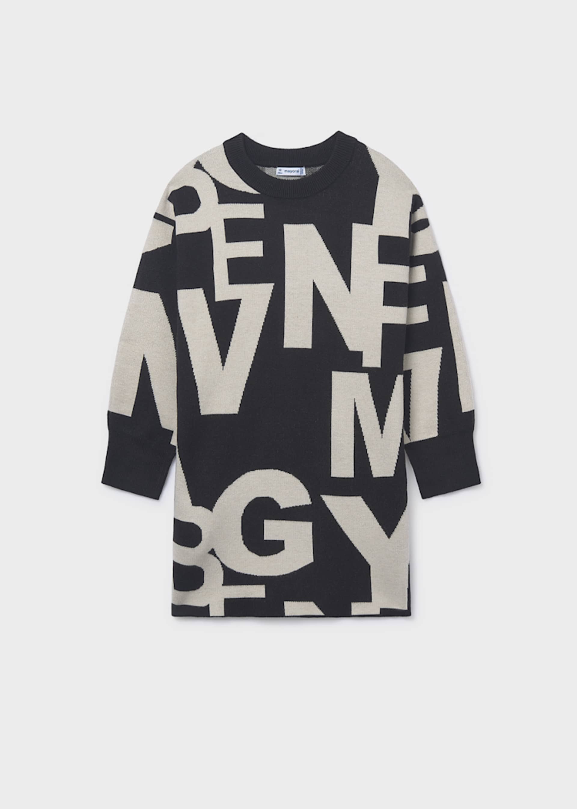 Jacquard Kleid Buchstaben Teenager Mädchen