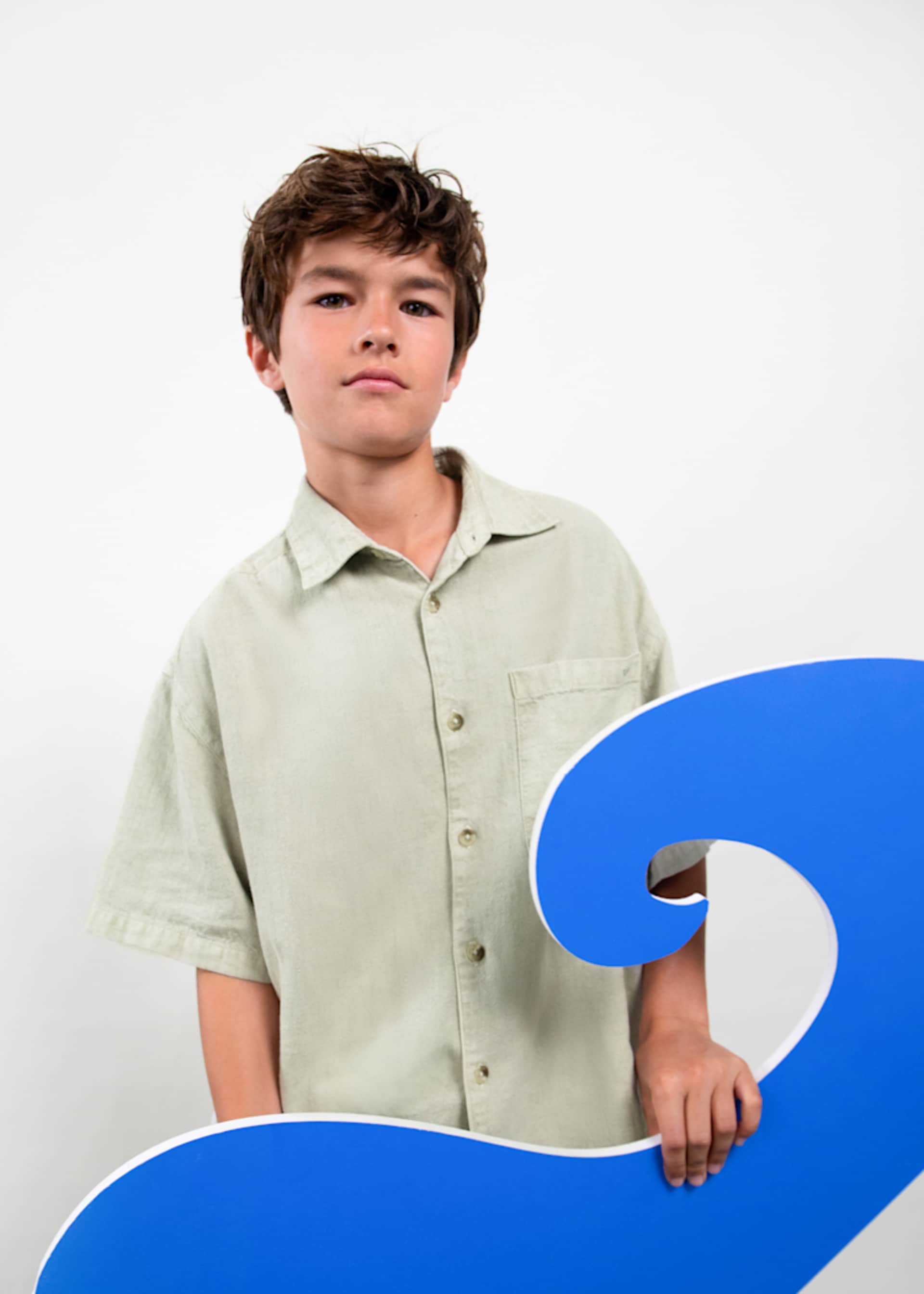 Camisa manga curta linho comfy Boston Kids