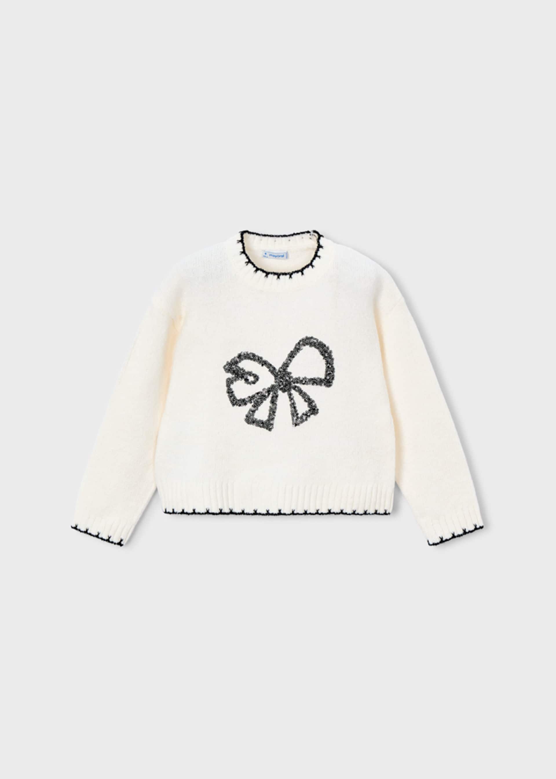 Maglione ricamo lustrini bambina