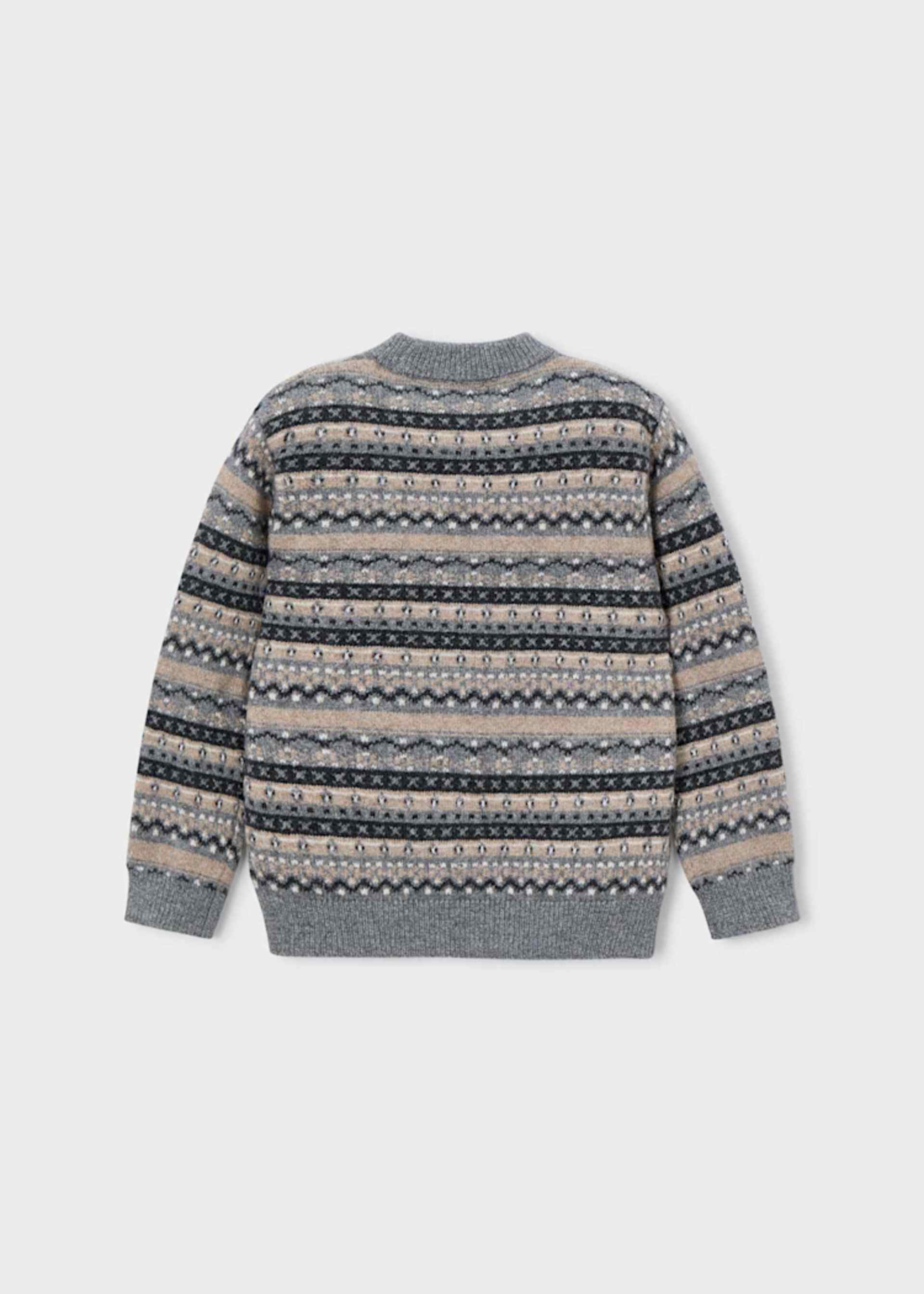 Pulover motiv jacquard baiat Pulover motiv jacquard baiat