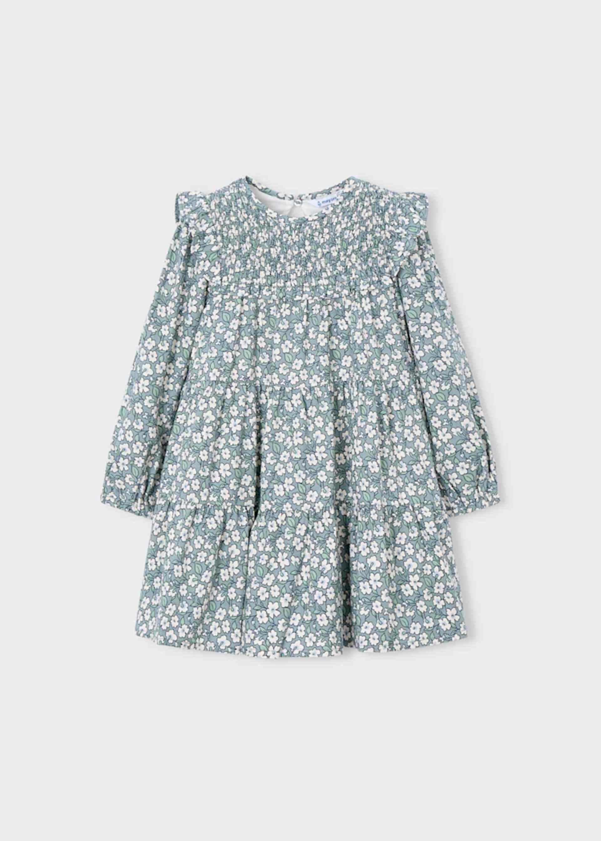 Girls viyella print dress