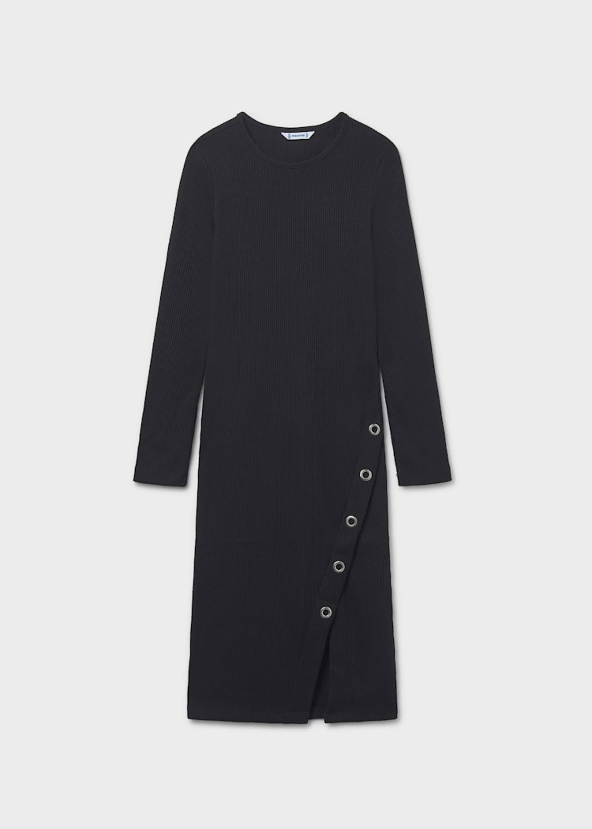 Girls midi rib knit dress