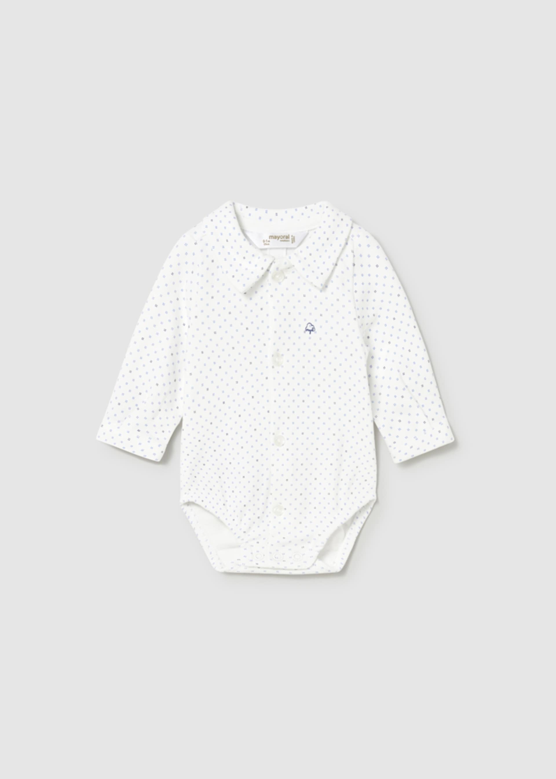 Newborn Boy Collared Shirt Bodysuit