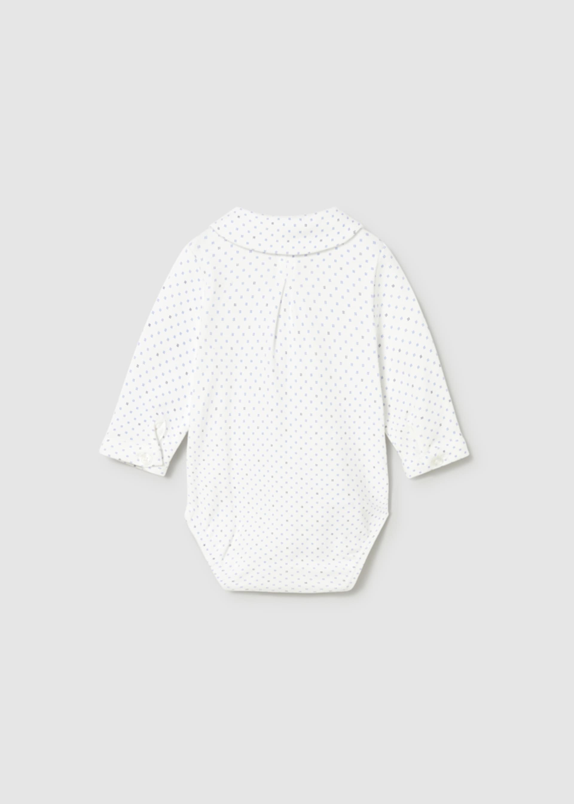 Newborn Boy Collared Shirt Bodysuit