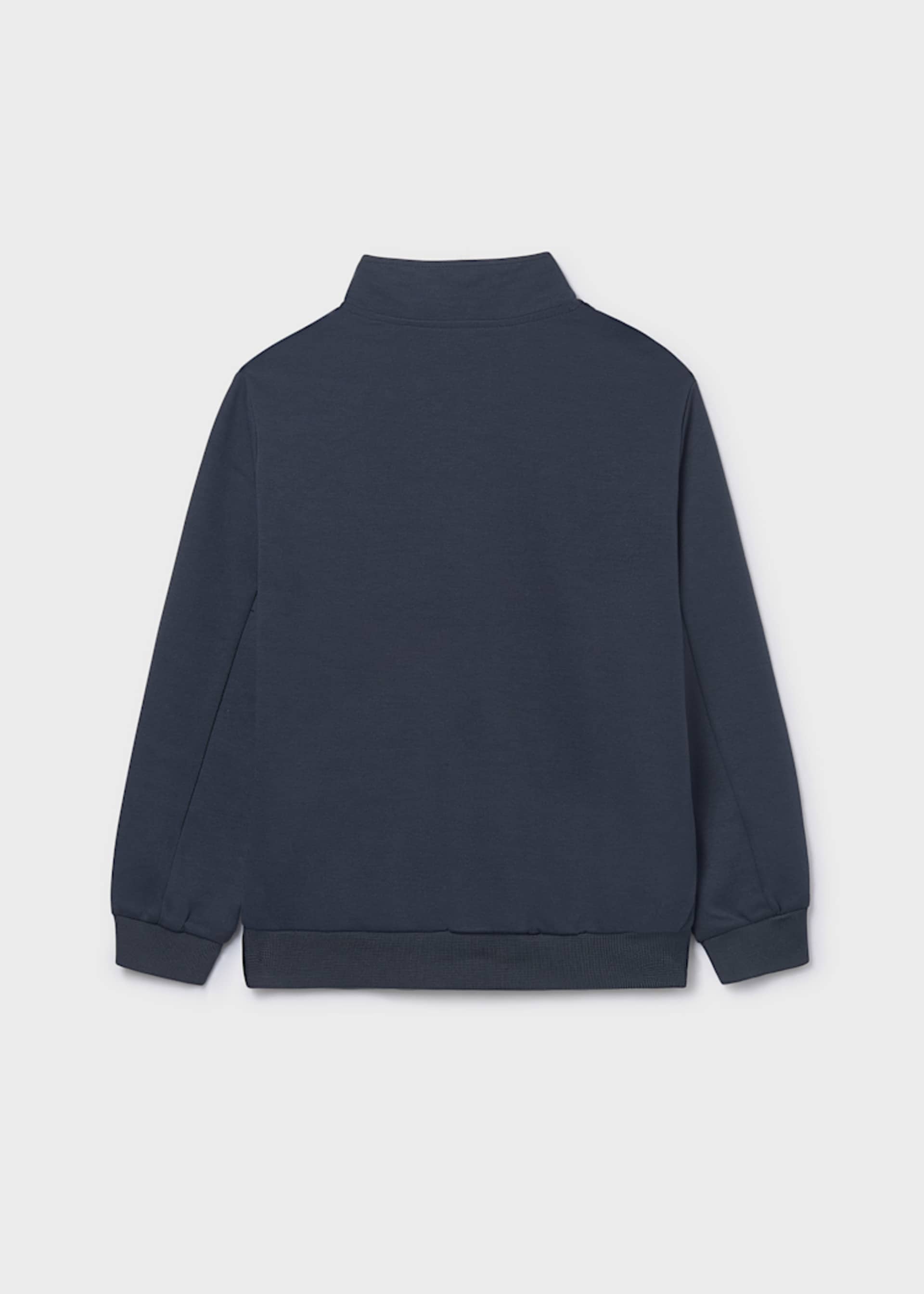 Sudadera cremallera punto roma chico