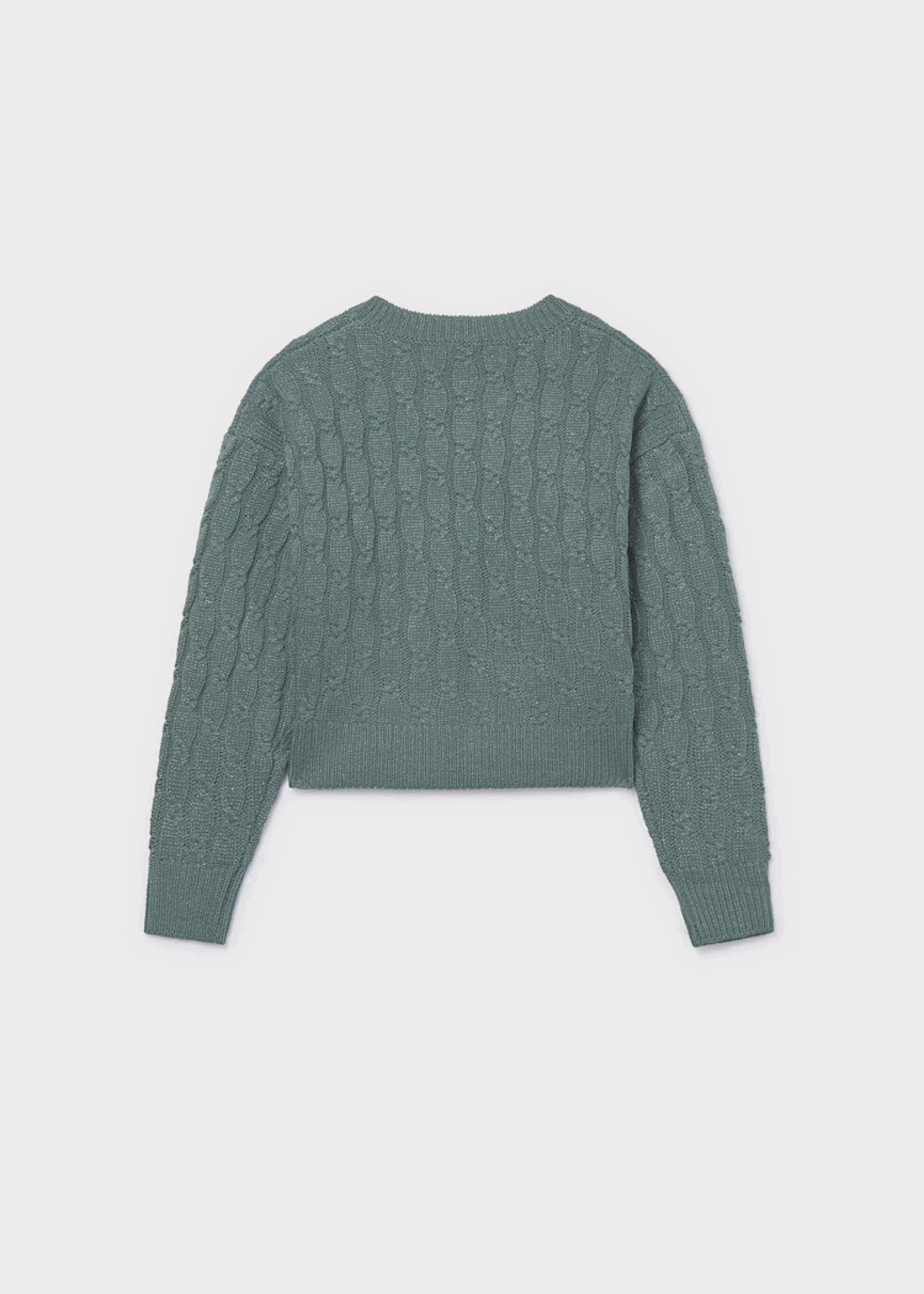 Girls braided knit jumper