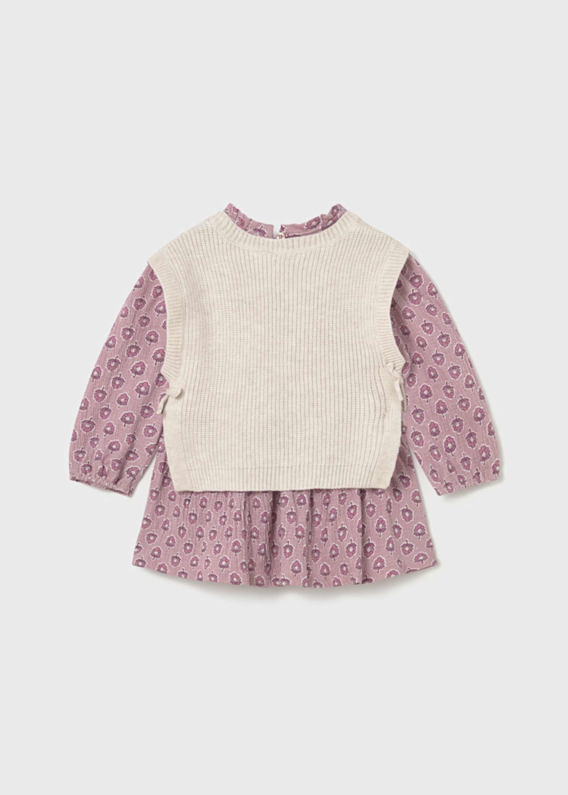 Baby dress with vest