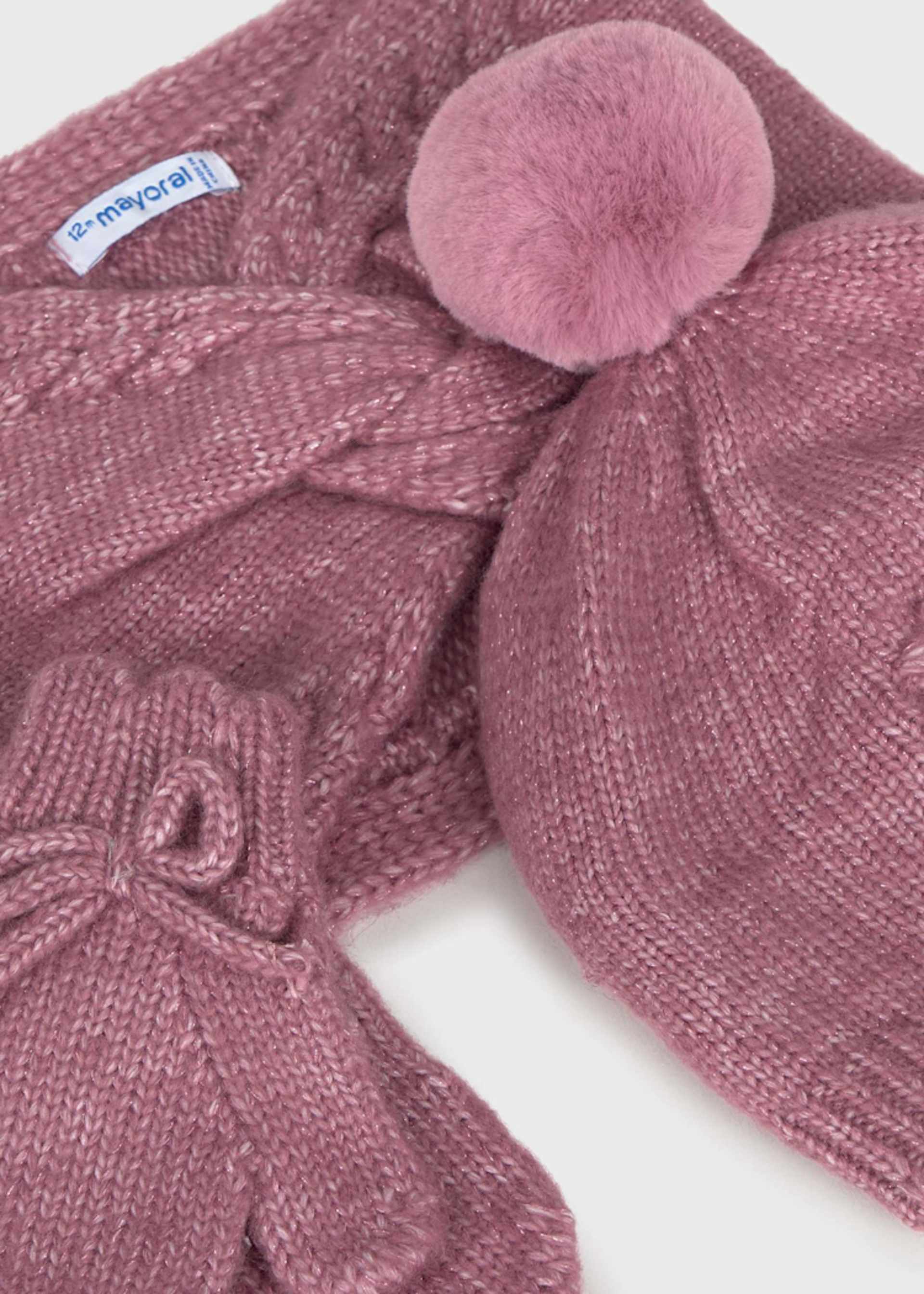 Conjunto 3 peças cachecol gola bebé