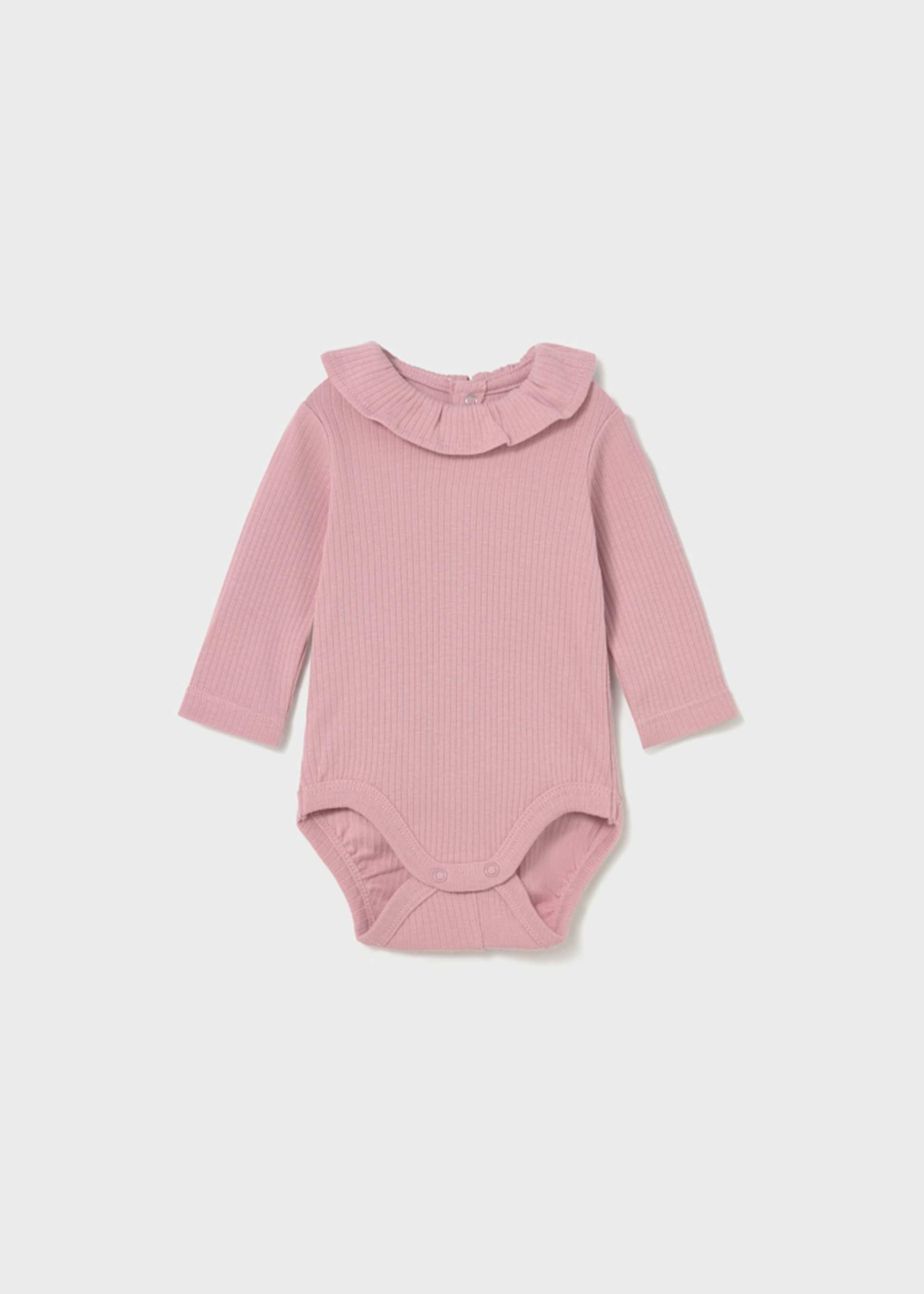 Newborn Girl Ruffled Collar Bodysuit