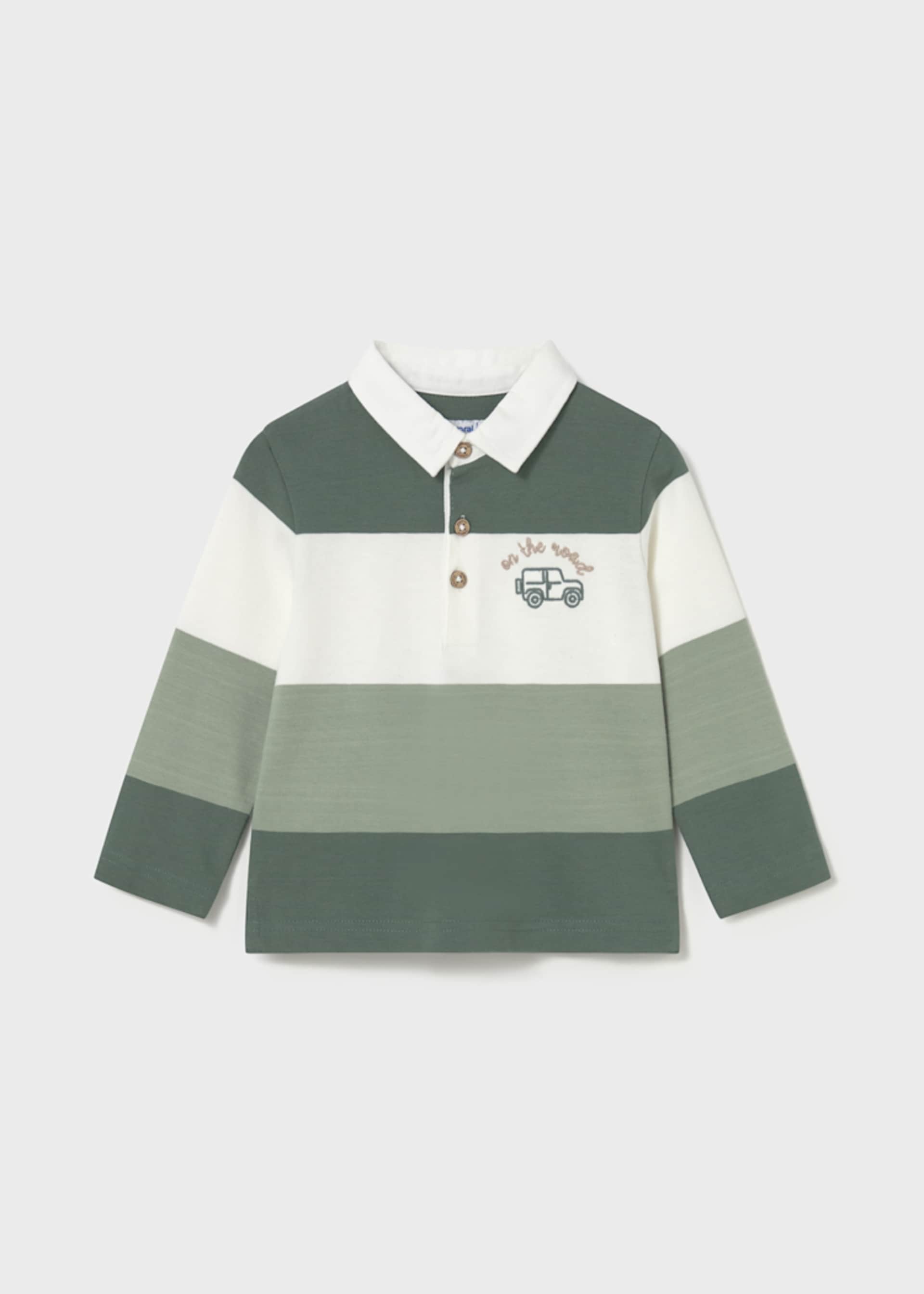 Poloshirt rugby Blockstreifen Baby