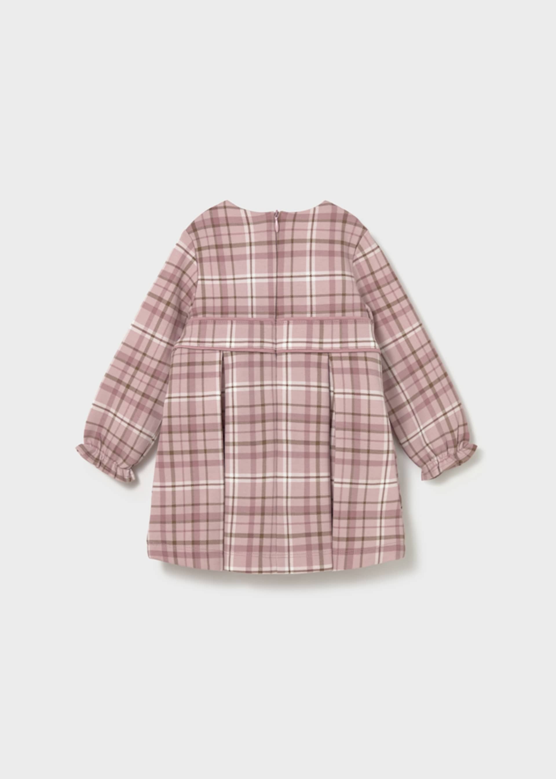 Baby plaid knitted dress