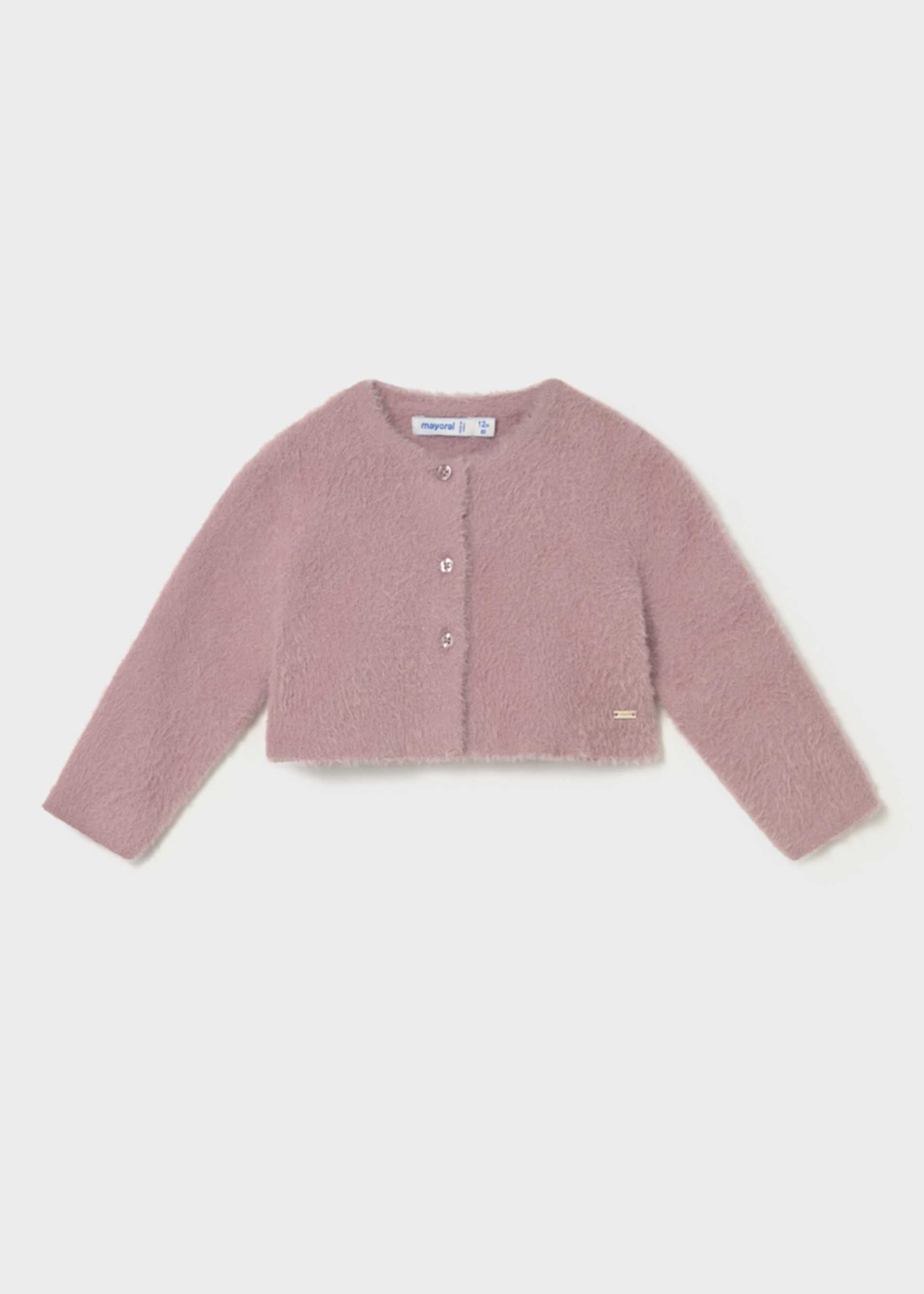Baby fluffy knitted cardigan