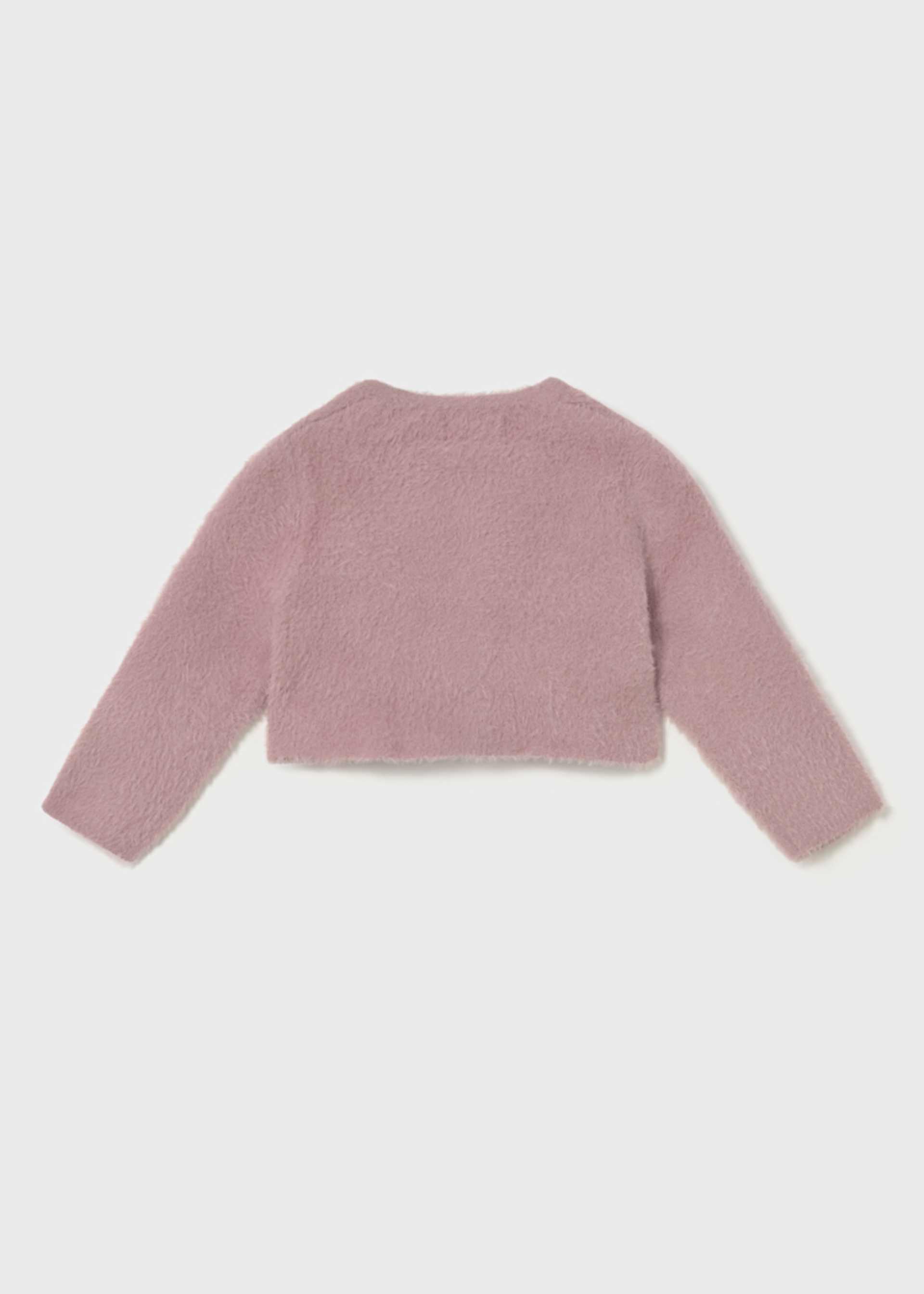 Cardigan in maglia pellicciotto neonata