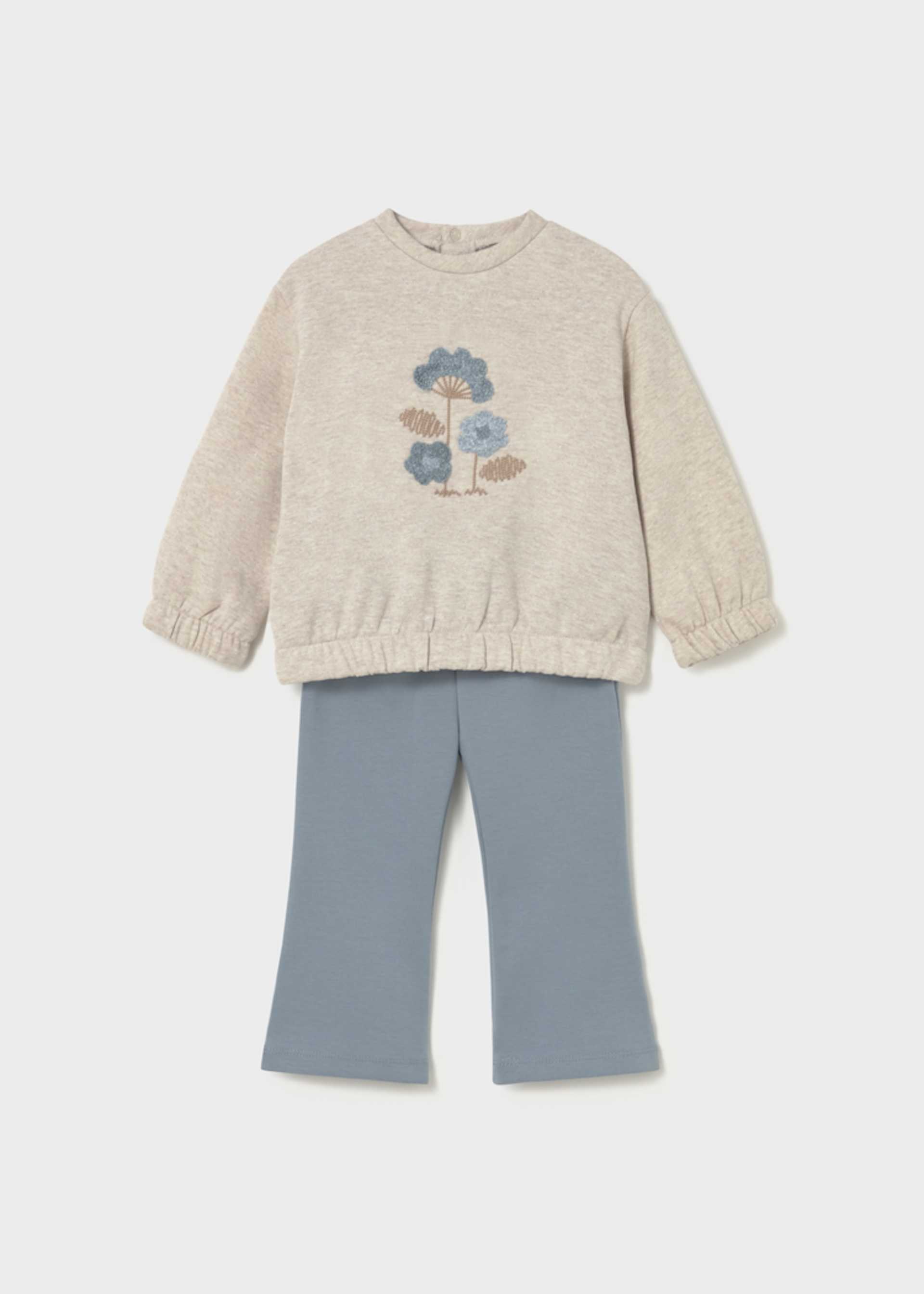 Conjunto legging campana y sudadera bebé