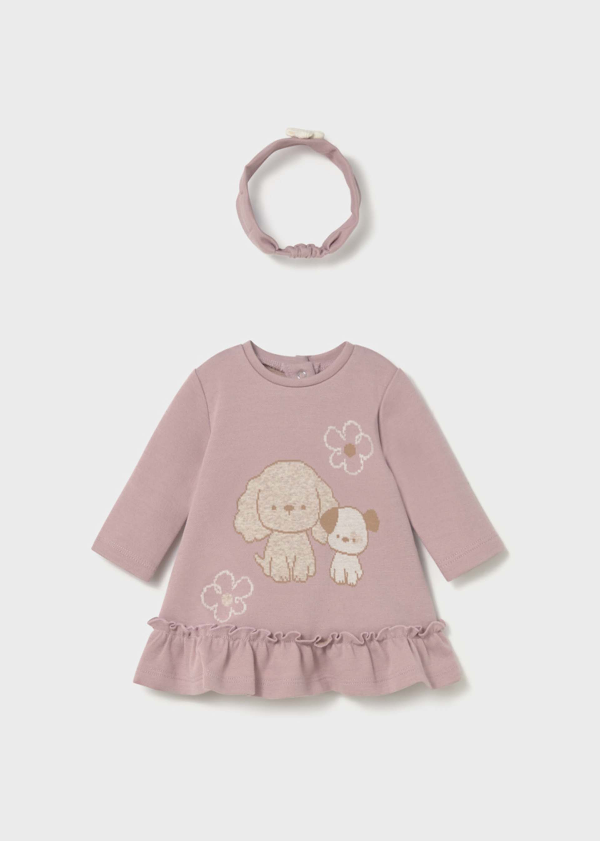 Rochie cu bentita nou-nascut Rochie cu bentita nou-nascut