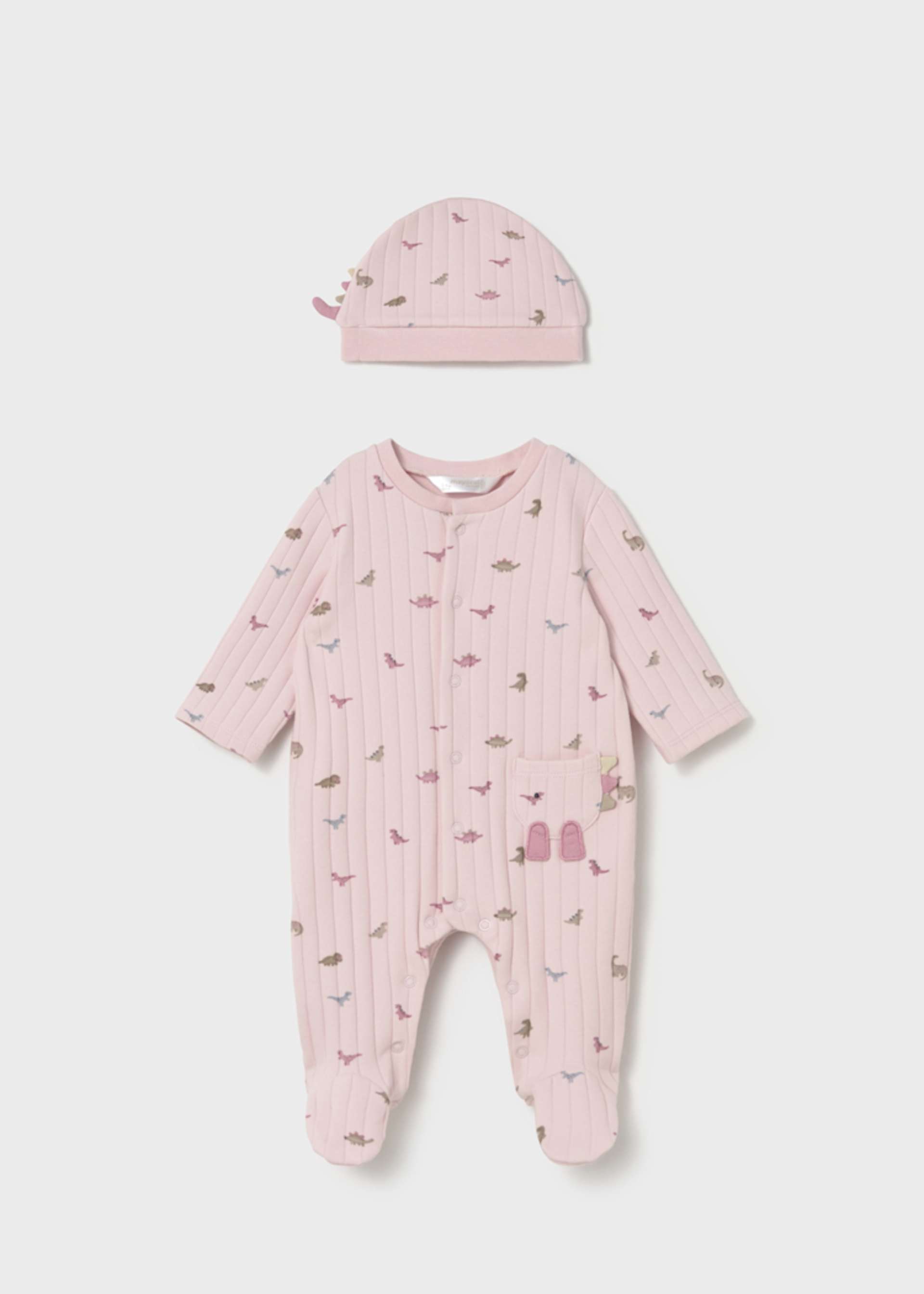 Pelele con gorro dinosaurio recién nacido