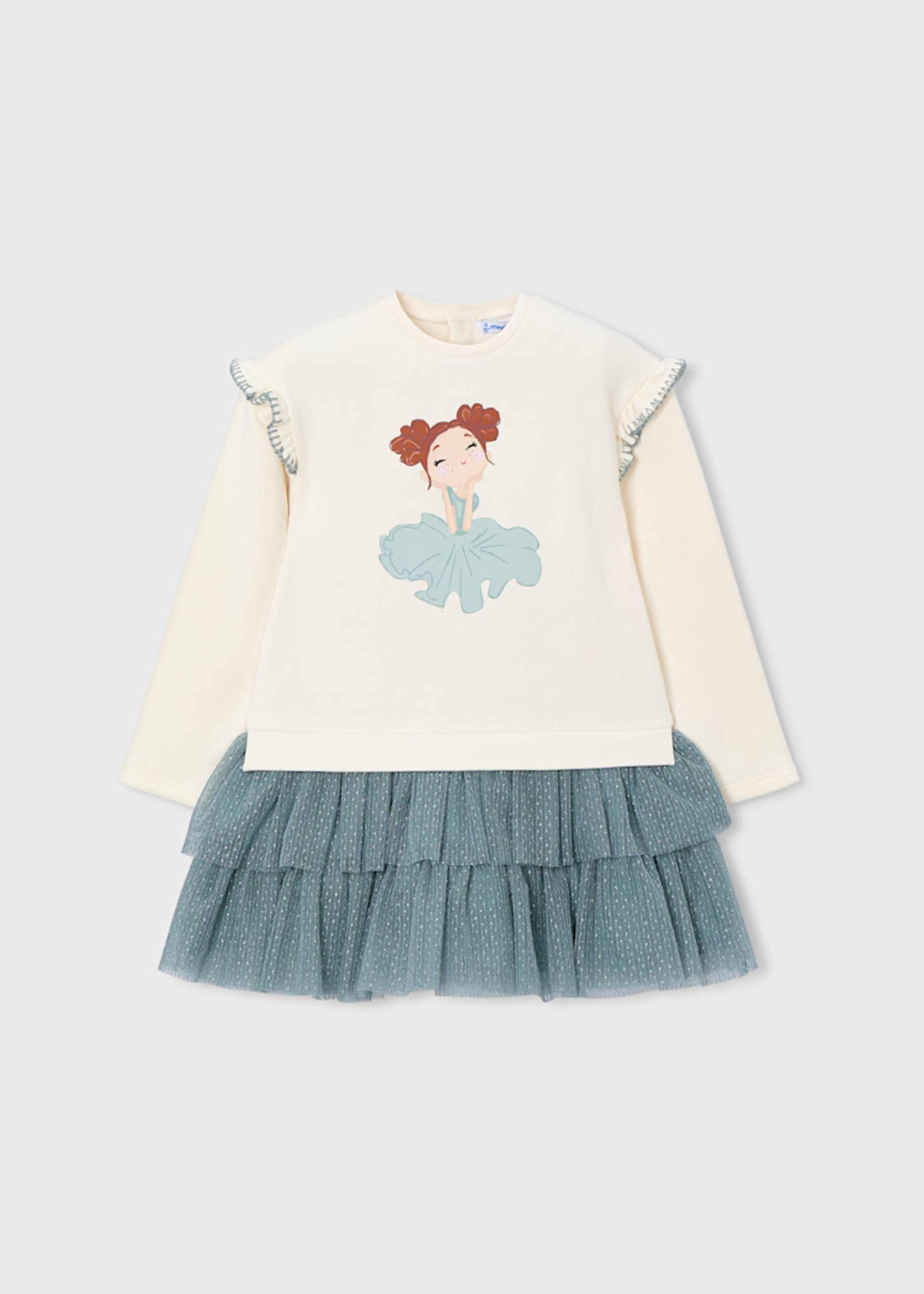 Robe combinée en tulle fille Robe combinée en tulle fille