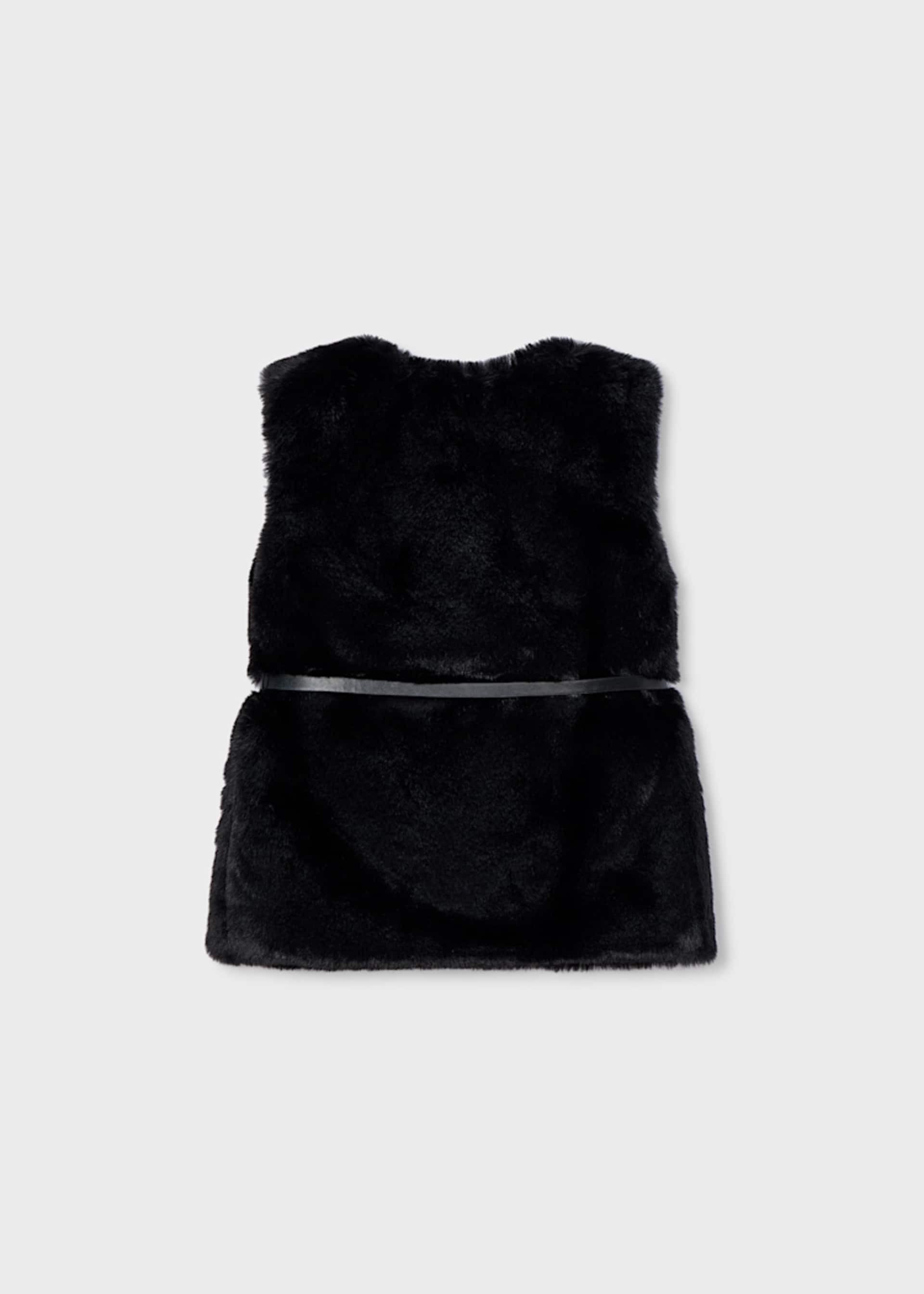 Gilet pellicciotto con cintura bambina