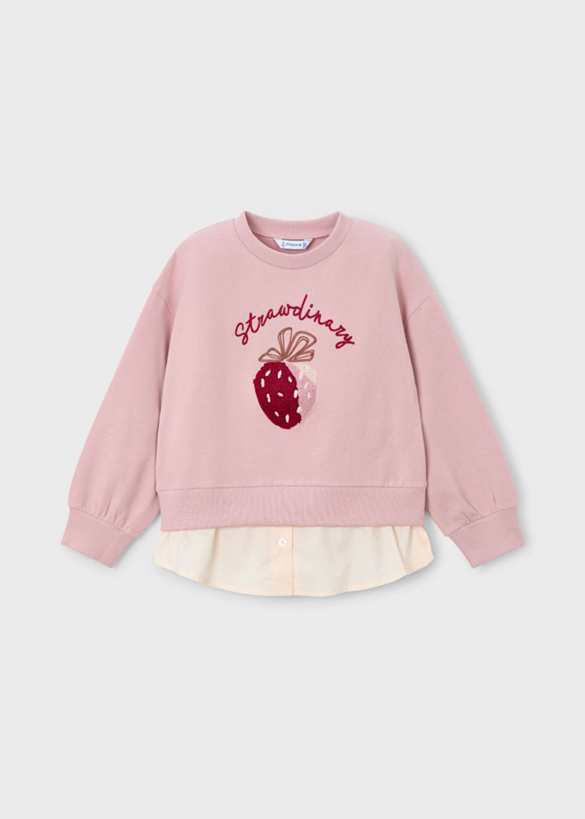 Sudadera combinada niña