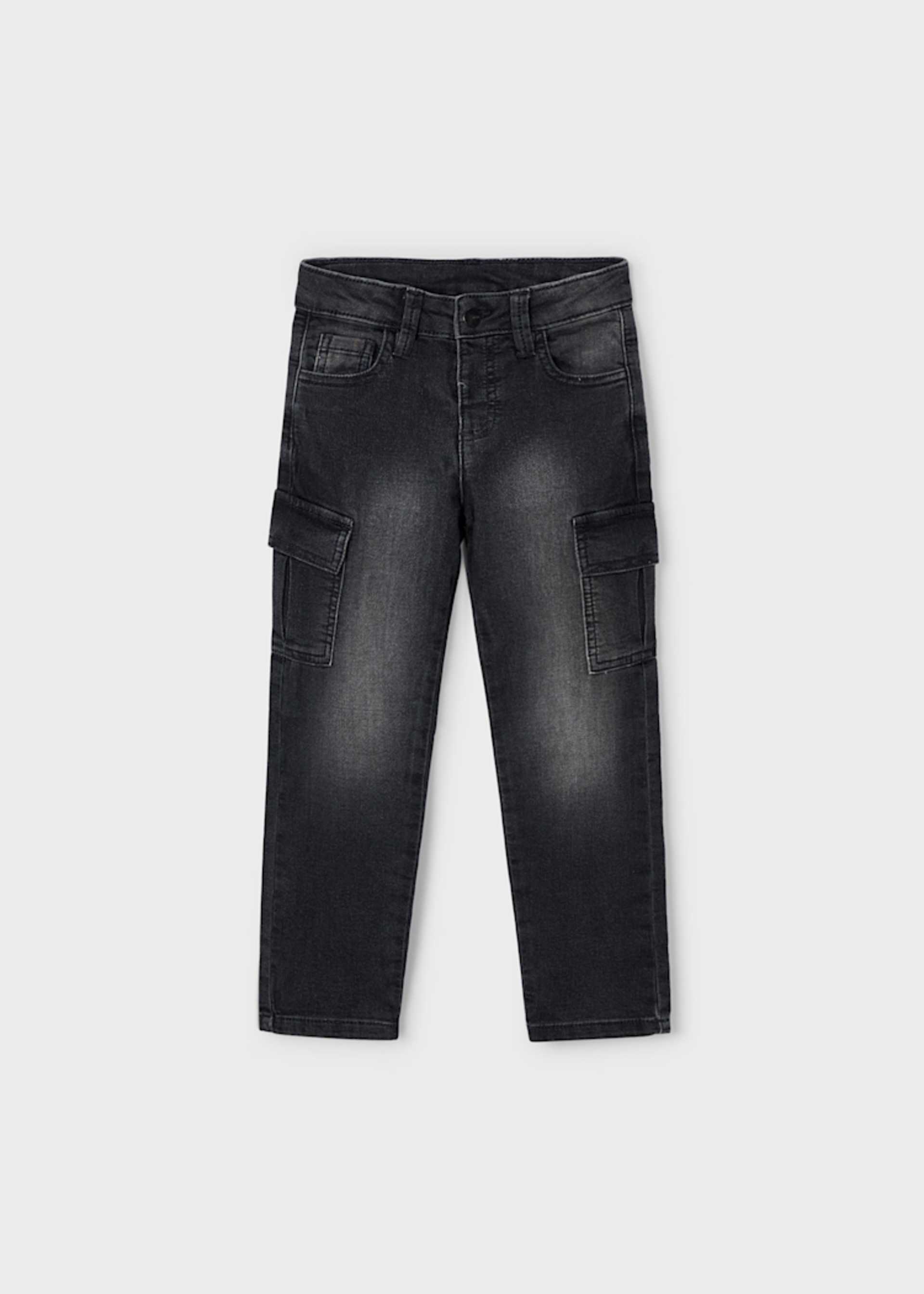Pantalon en denim cargo garçon