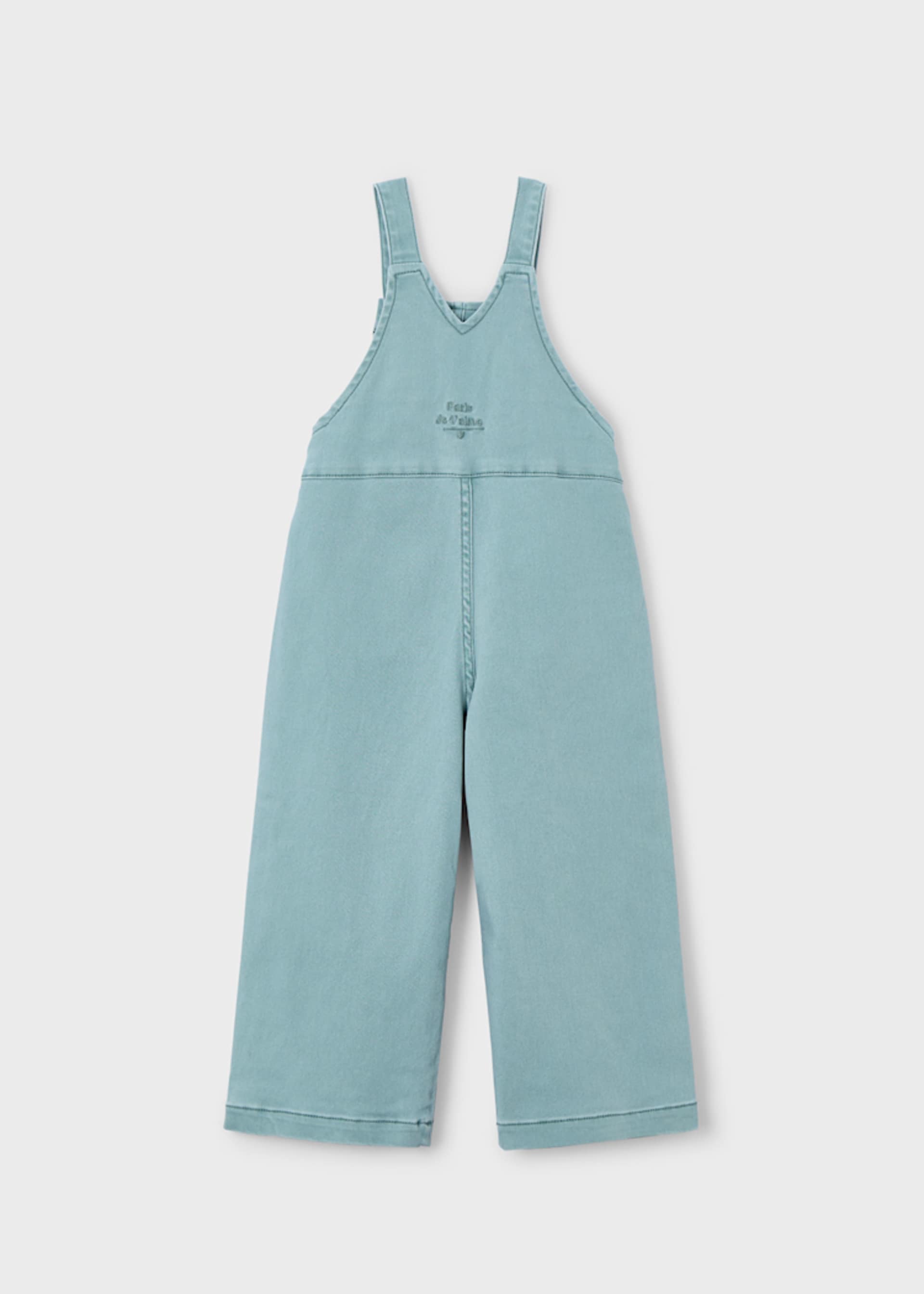 Girls long twill dungarees
