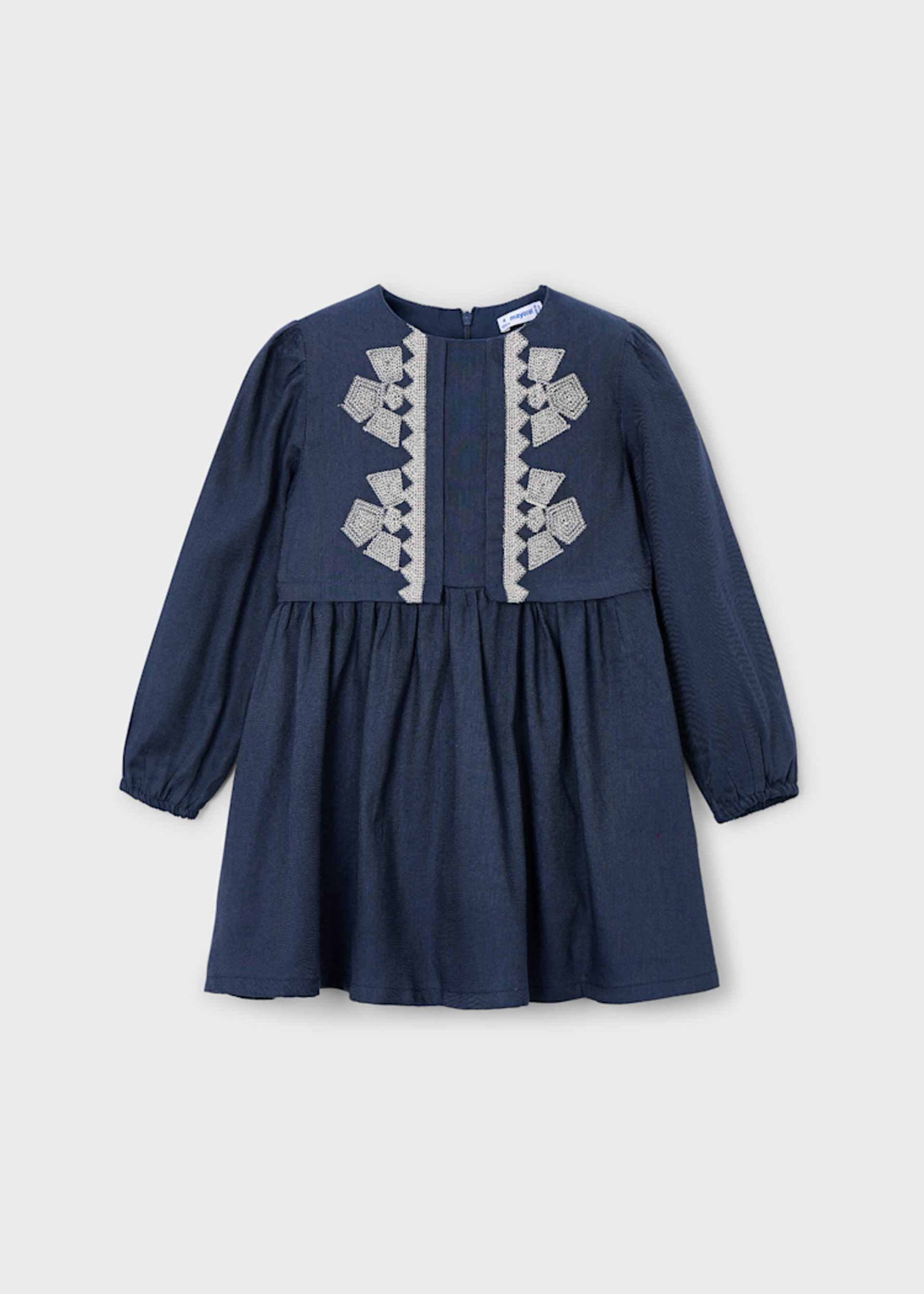 Girls dress with embroidered details