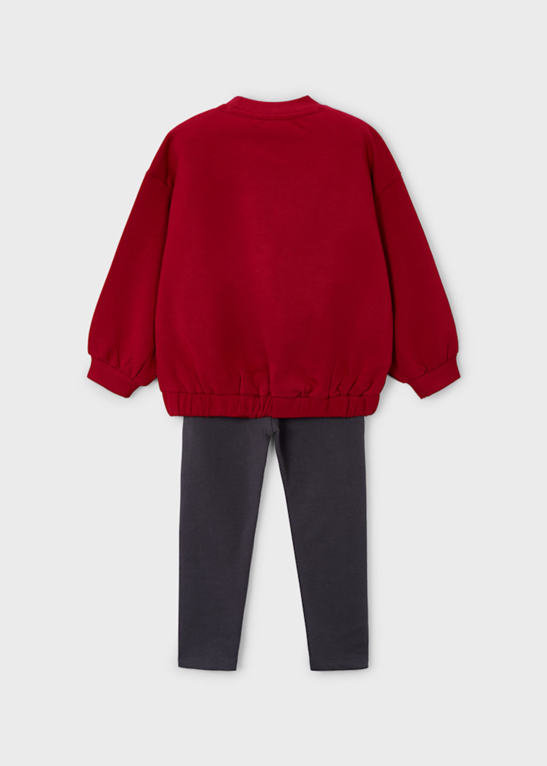 Conjunto legging y sudadera moño niña