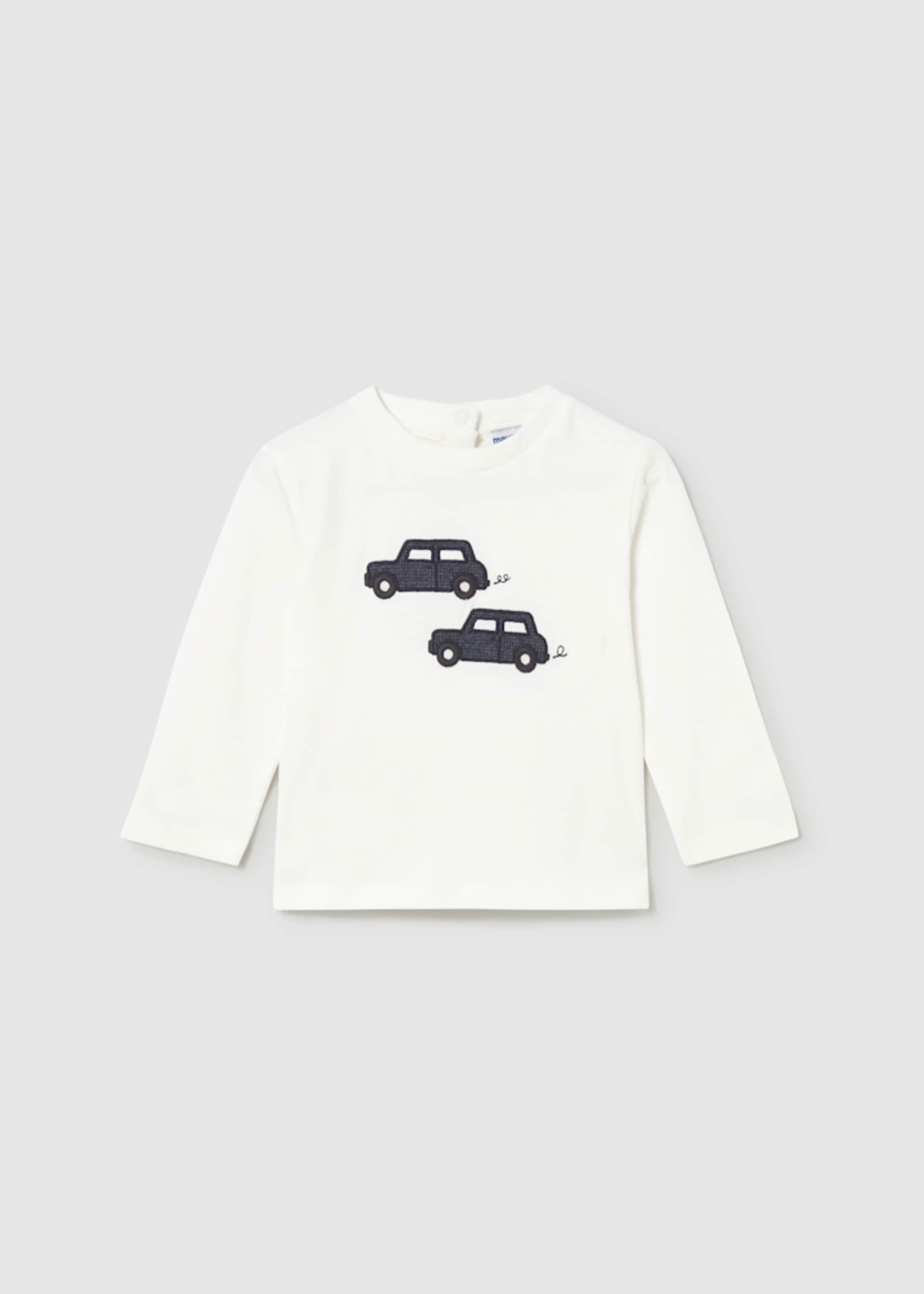 Camiseta coche bordado bebé