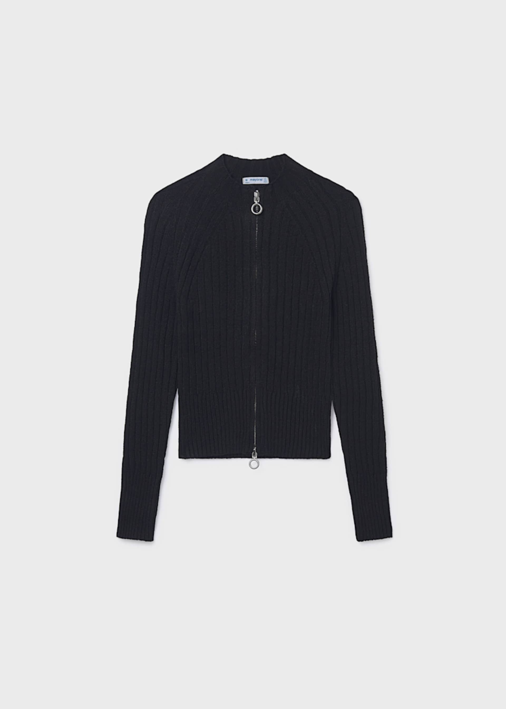 Sudadera cremallera tricot chica