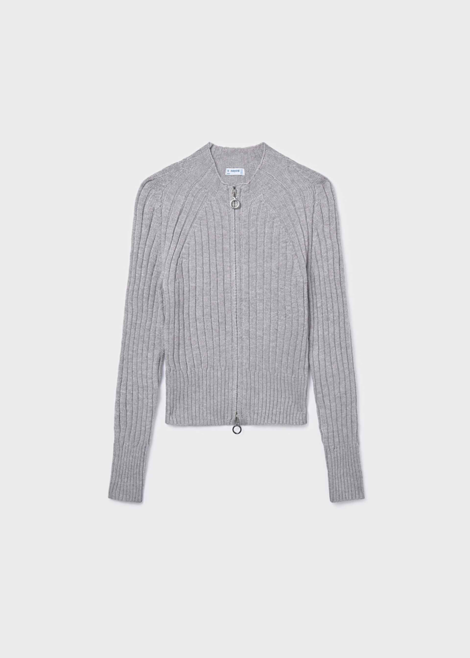 Sweatshirt zippé en tricot fille