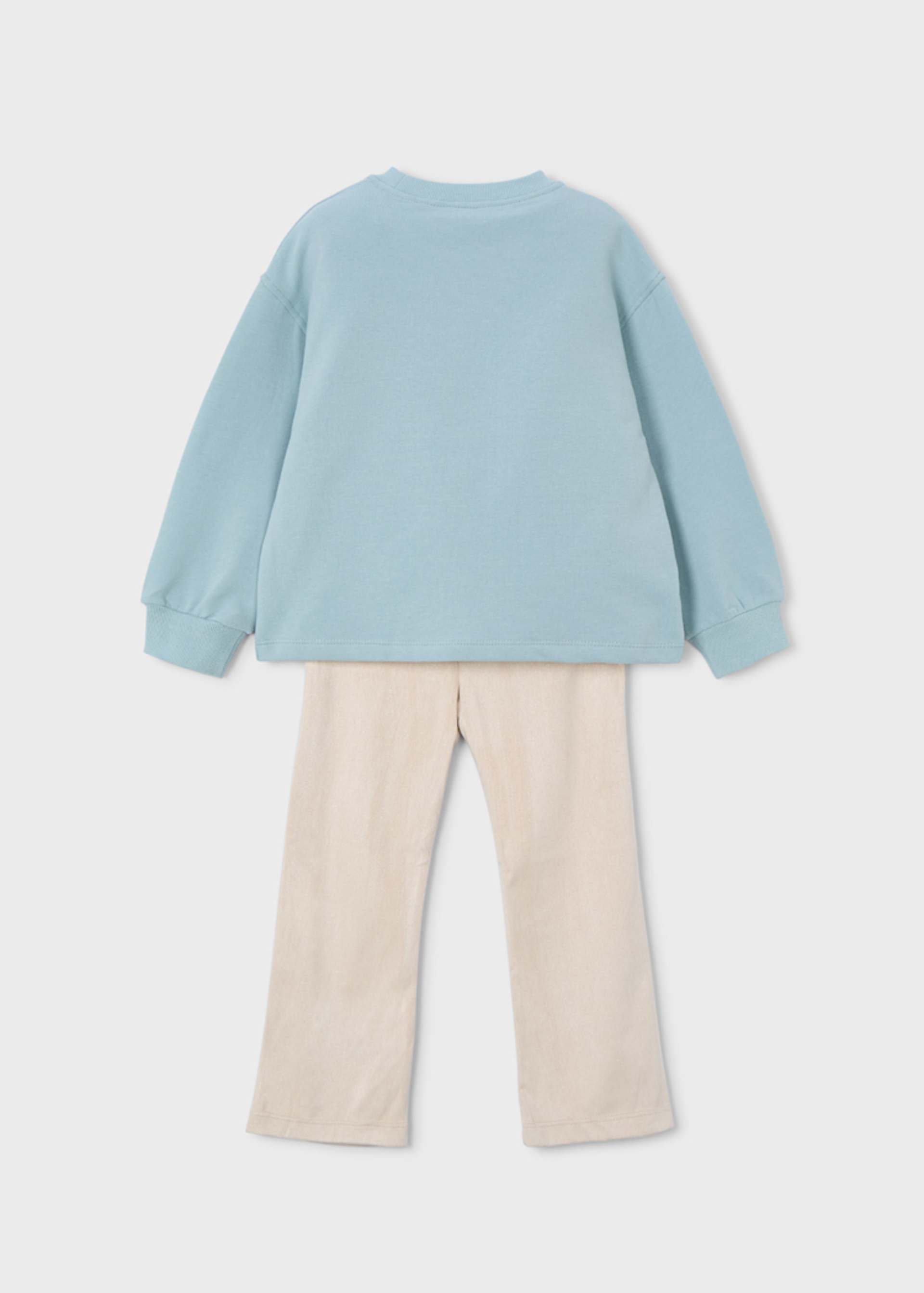 Girl Embroidered Sweatshirt and Leggings Set