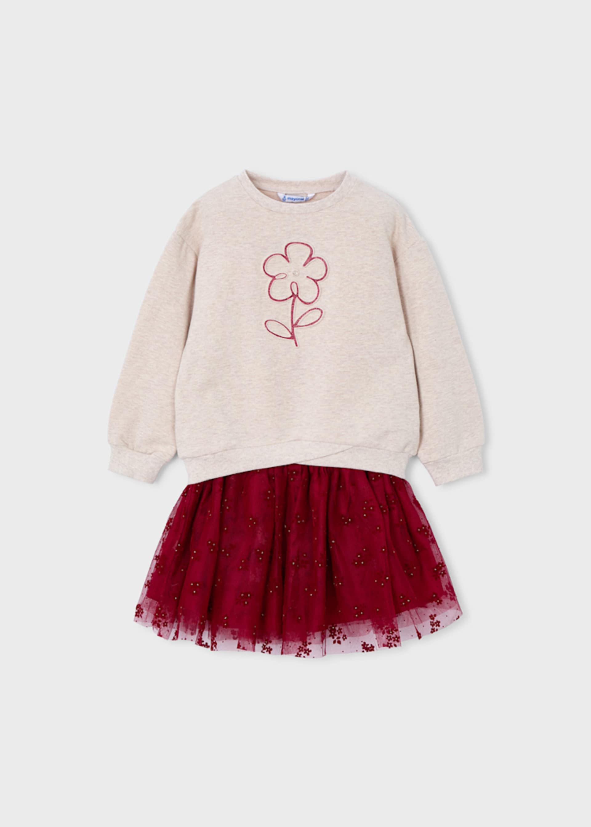 Girl Sweatshirt and Tulle Skirt Set