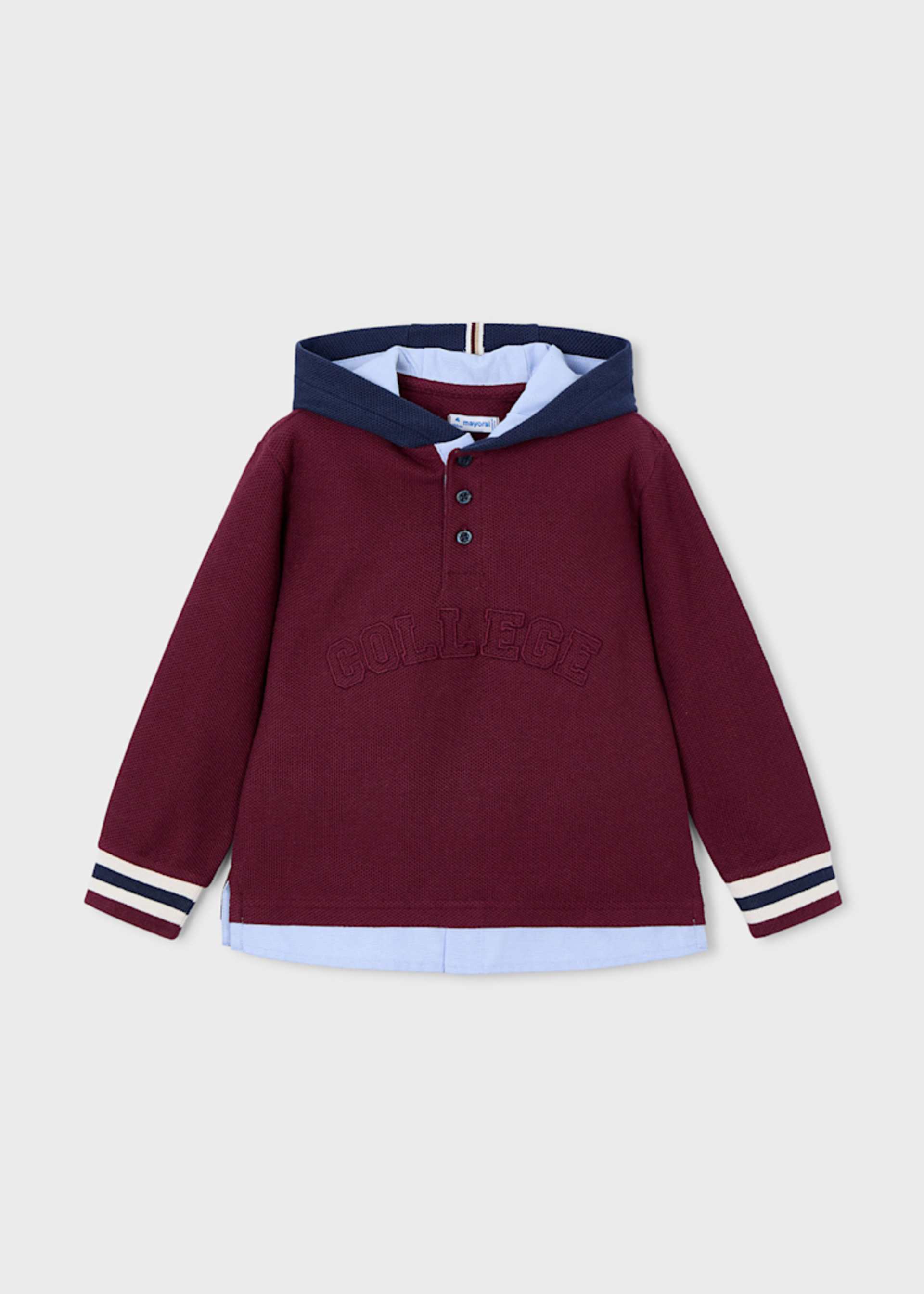 Boy structured polo hoodie