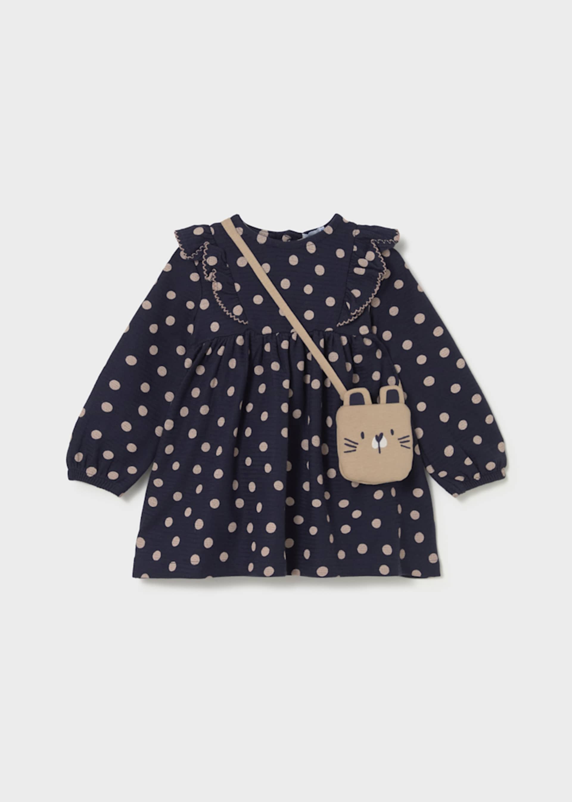 Kleid gemustert mit Tasche Baby
