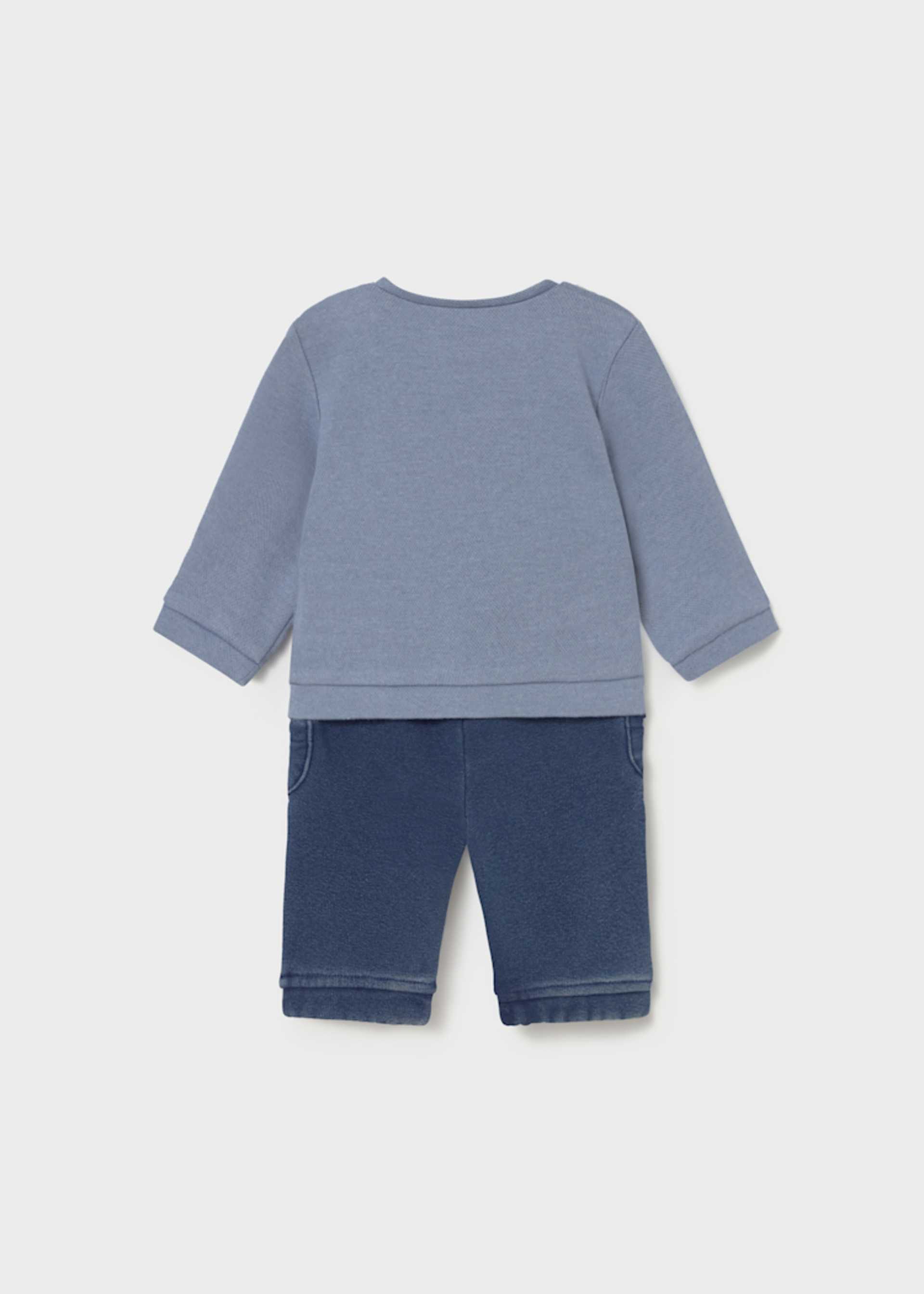 Conjunto pantalón y sudadera perrito recién nacido