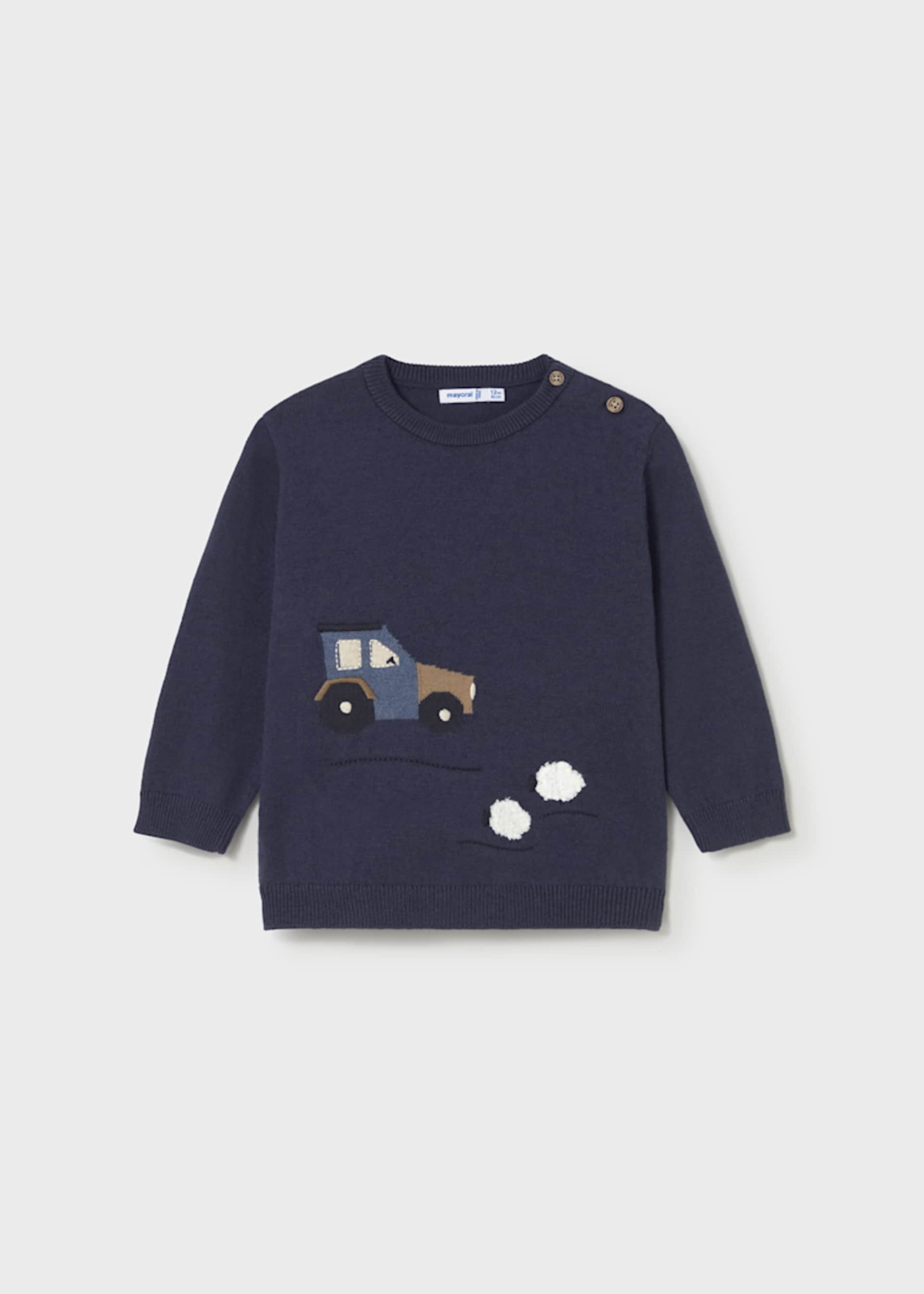 Baby Sweater with Intarsia Design