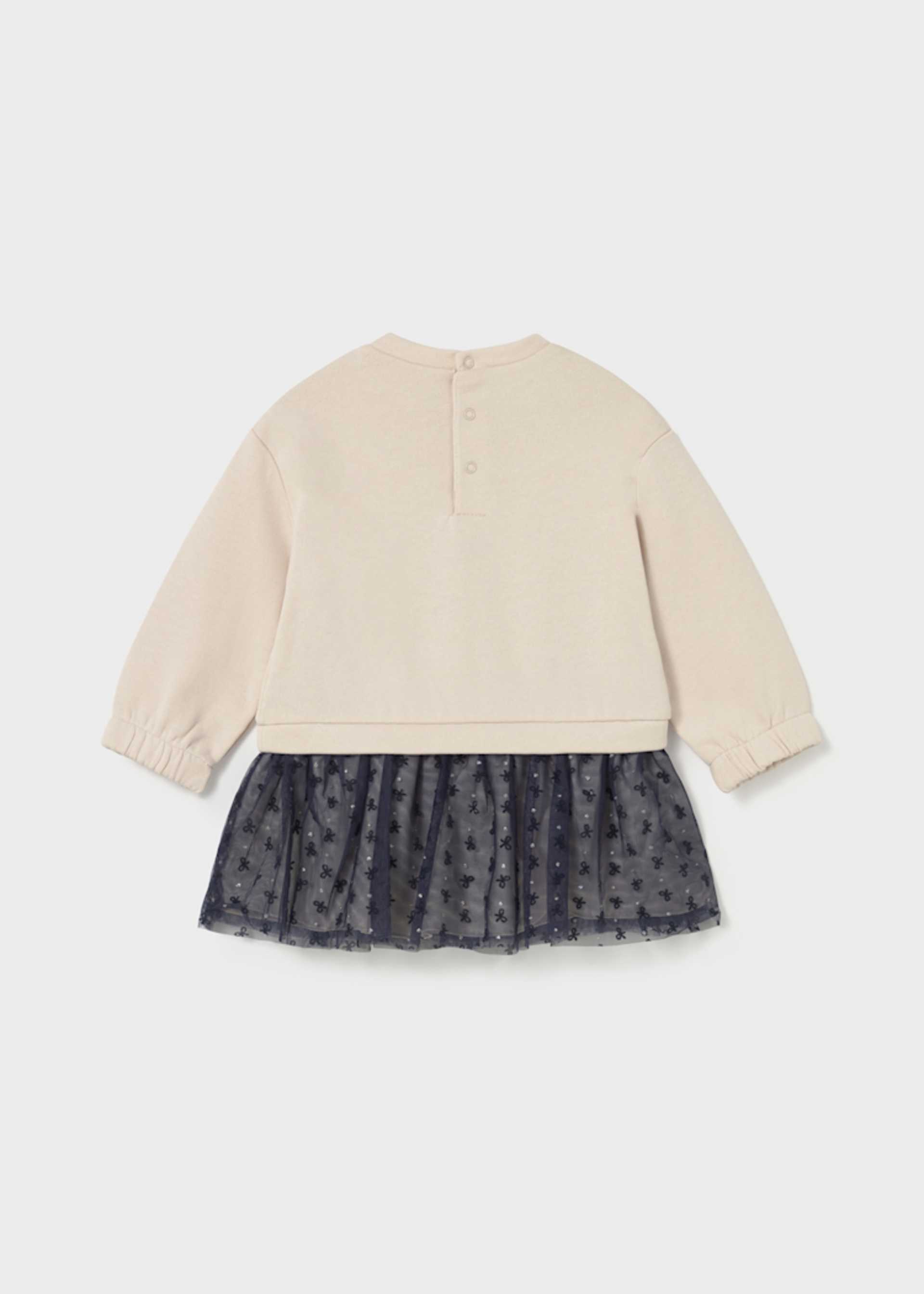 Baby combined star motif tulle dress