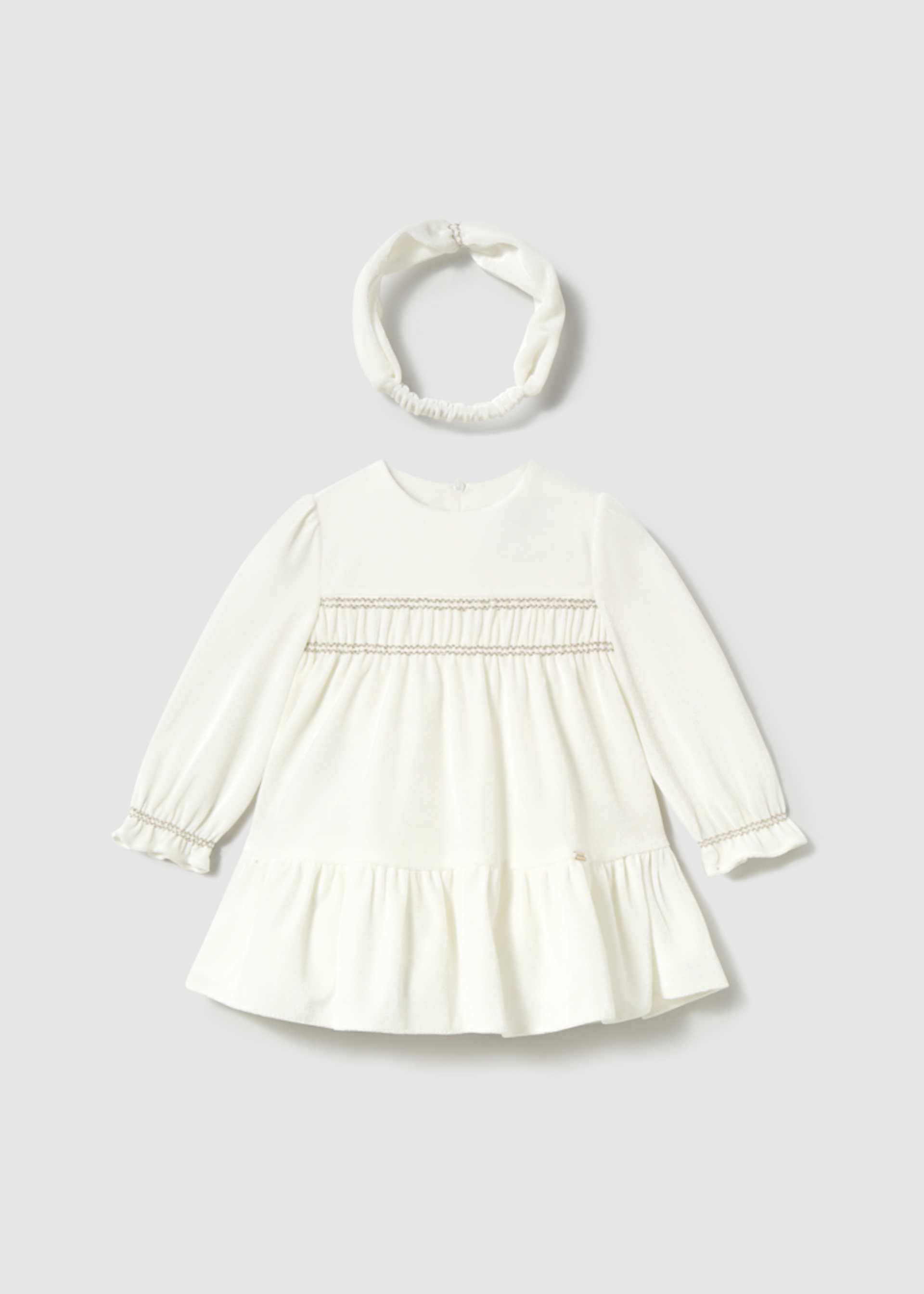 Baby velvet dress with headband Baby velvet dress with headband